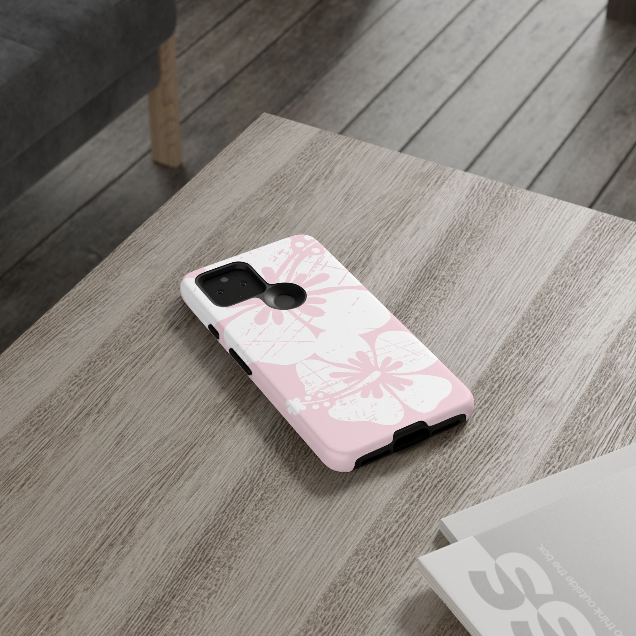 "The Classic Hibiscus" Phone Case - Distressed Pink