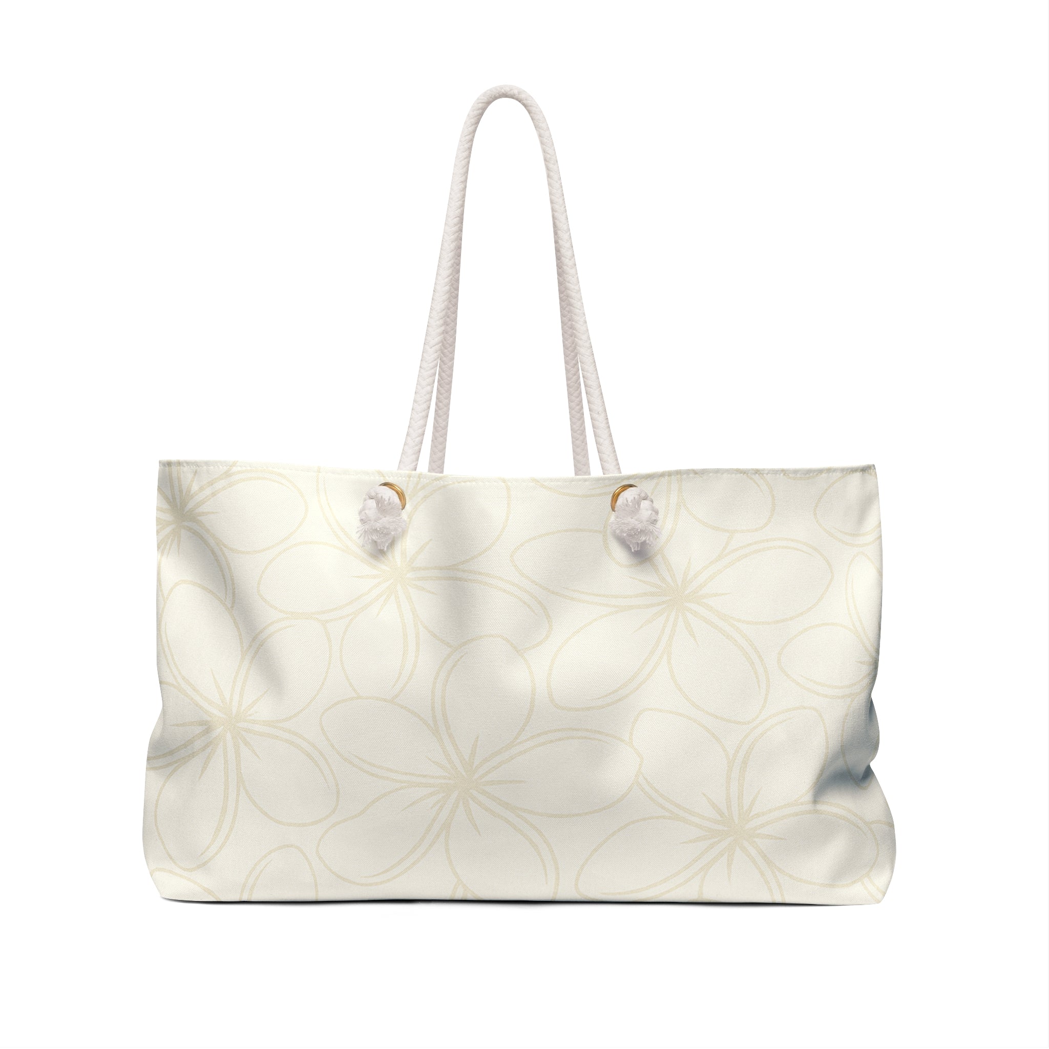 "Plumeria" Beach Bag - Muted Yellow