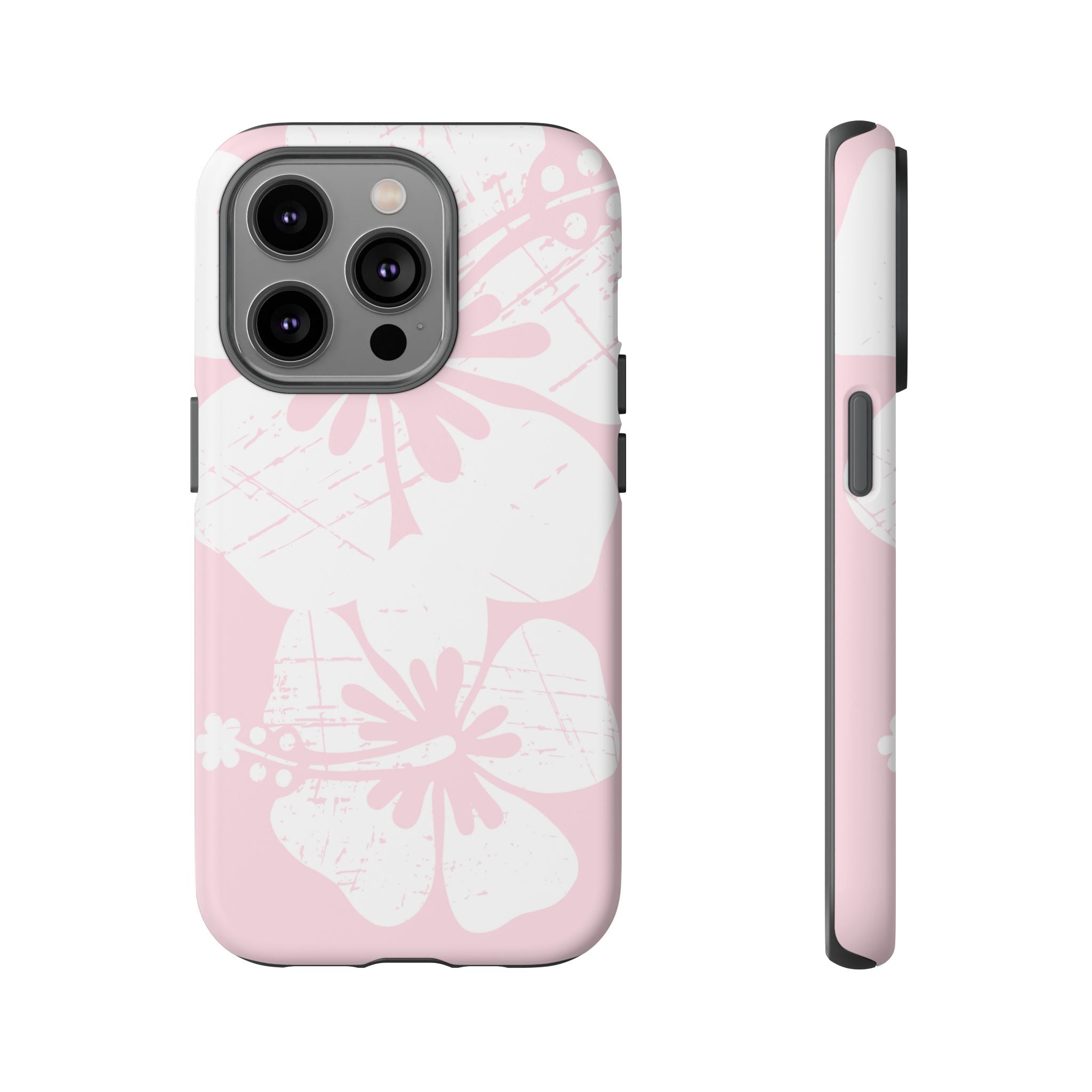 "The Classic Hibiscus" Phone Case - Distressed Pink