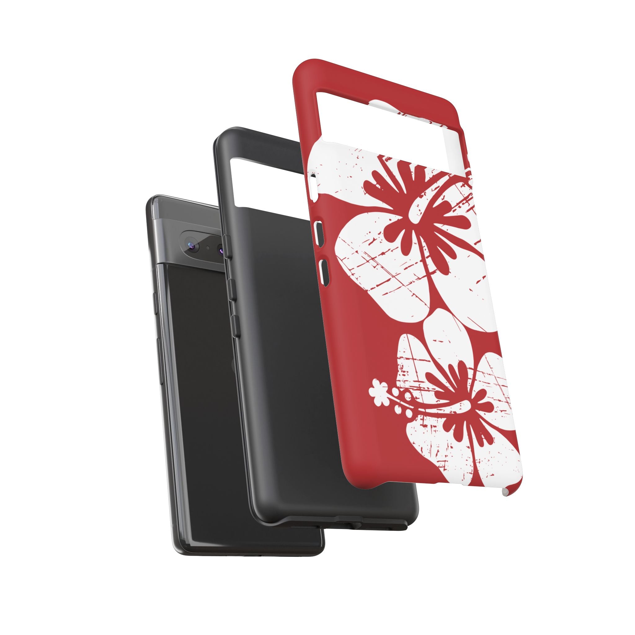 "The Classic Hibiscus" Phone Case - Destressed Red