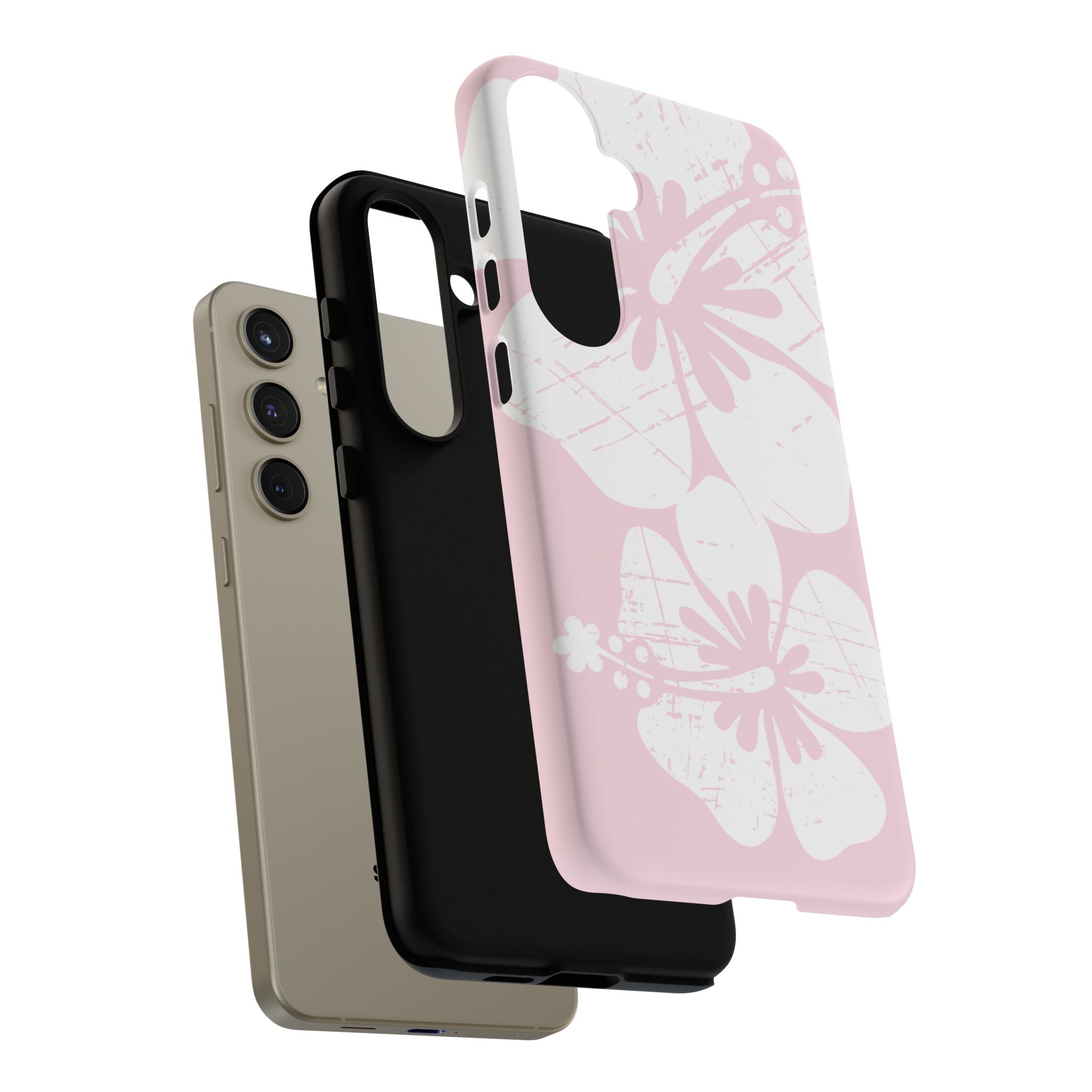 "The Classic Hibiscus" Phone Case - Distressed Pink