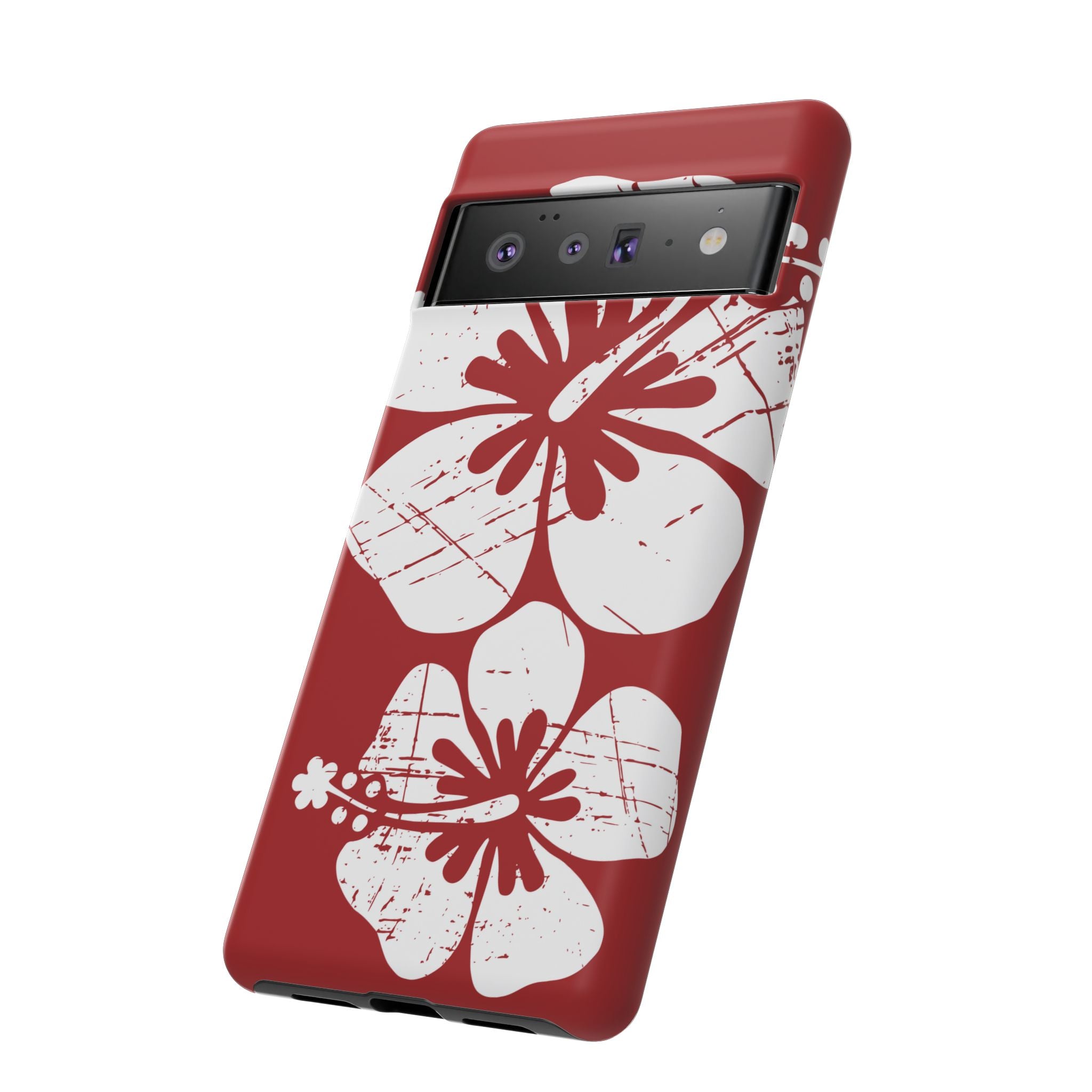 "The Classic Hibiscus" Phone Case - Destressed Red