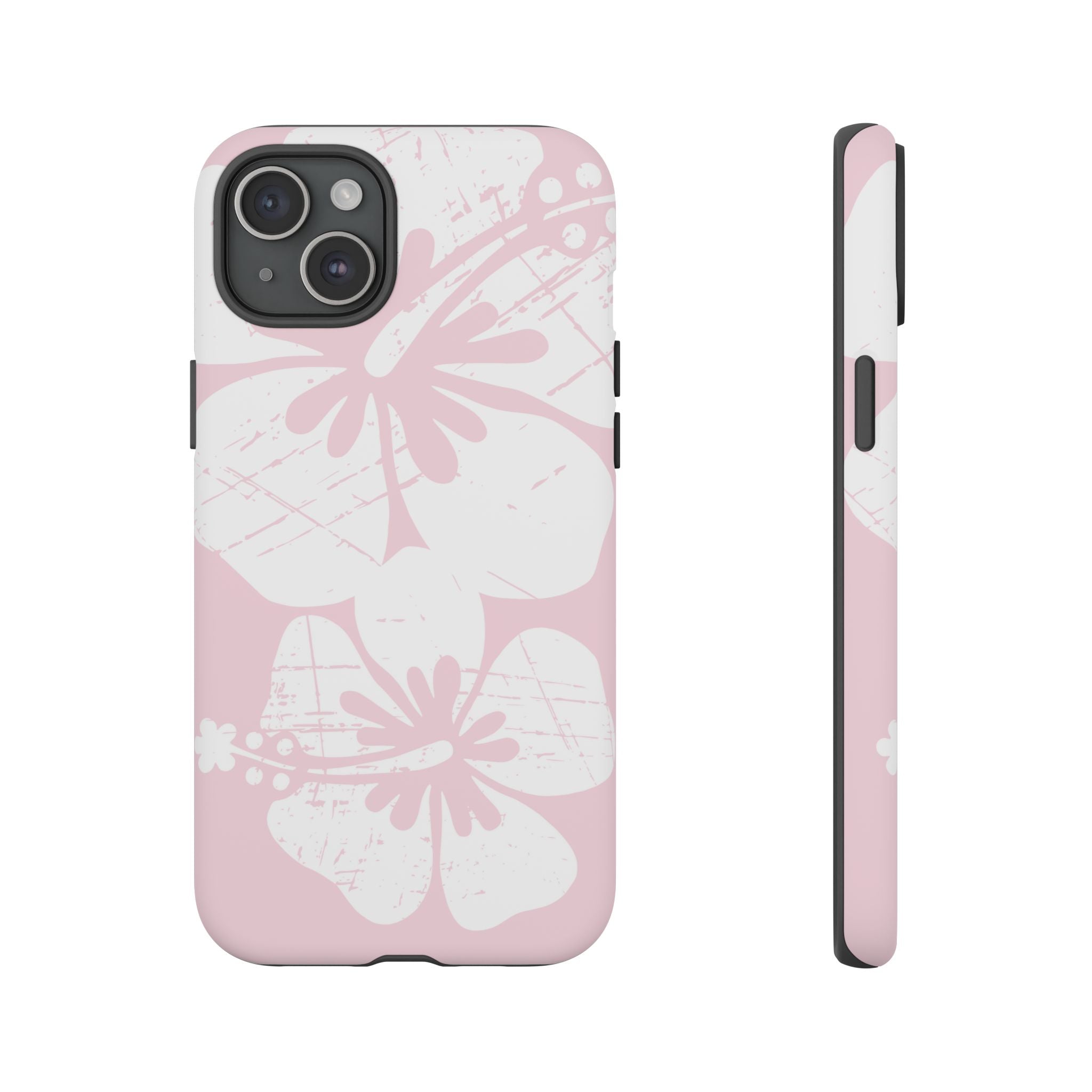 "The Classic Hibiscus" Phone Case - Distressed Pink