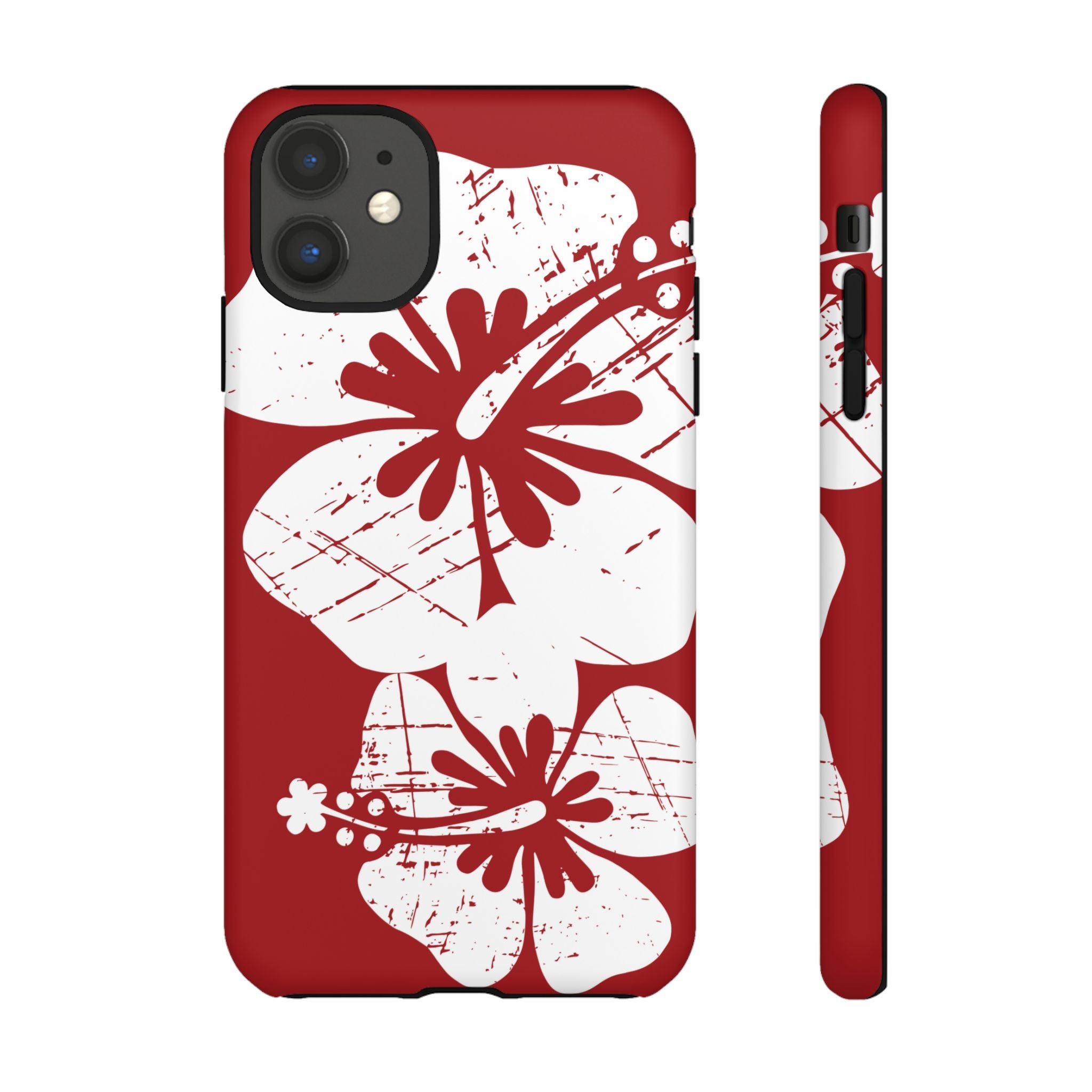 "The Classic Hibiscus" Phone Case - Destressed Red