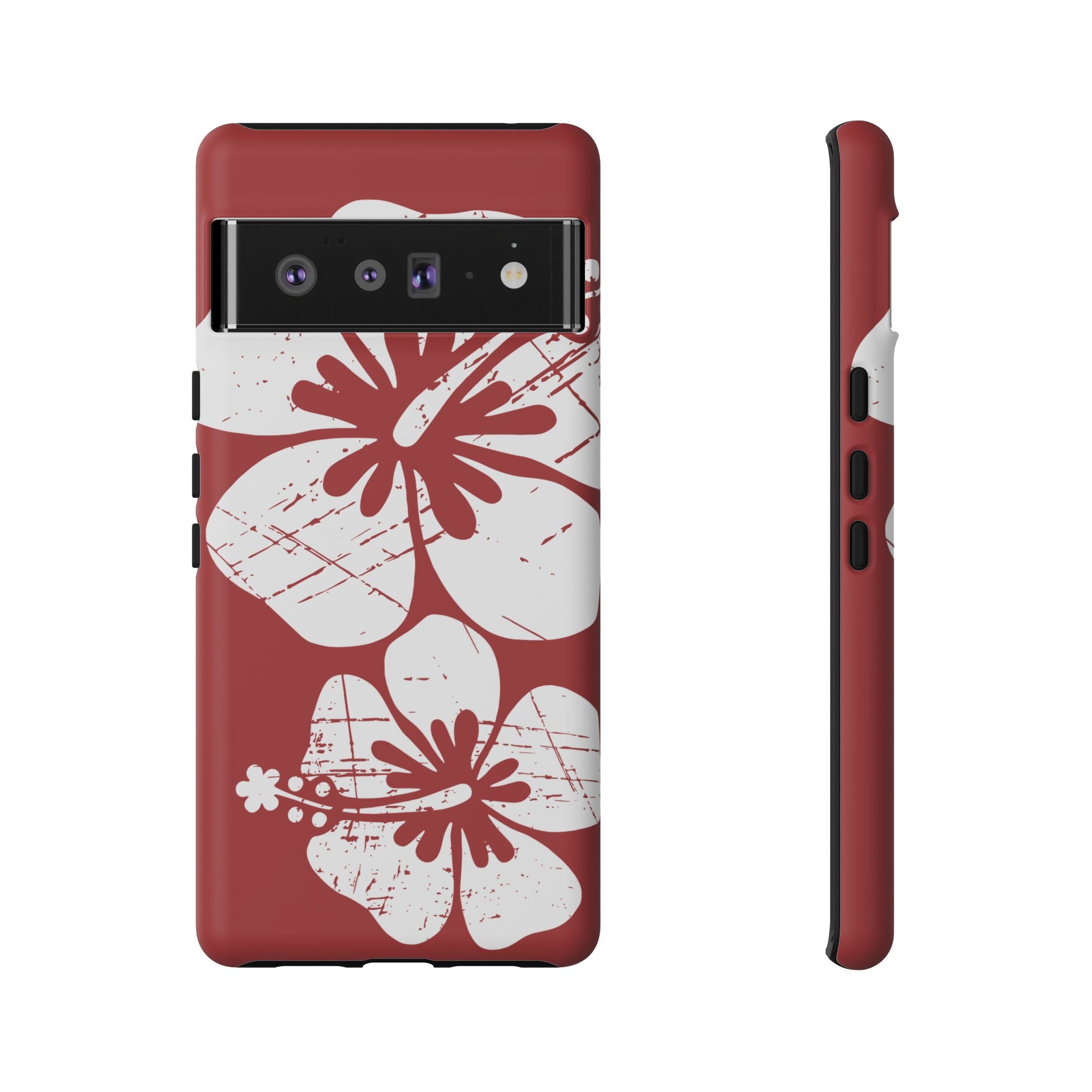 "The Classic Hibiscus" Phone Case - Destressed Red