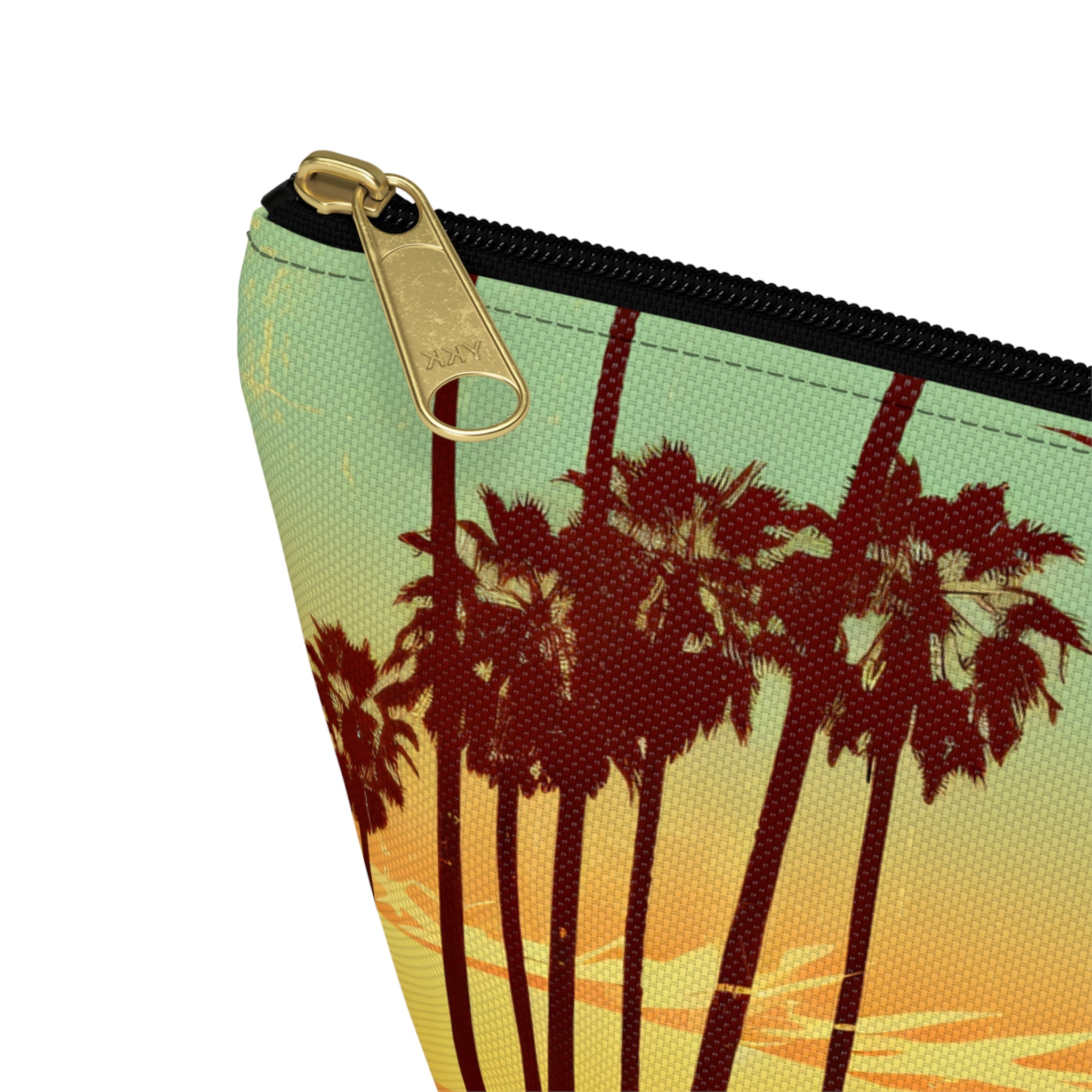 " The Californian" Accessory Pouch w T-bottom - Black and White