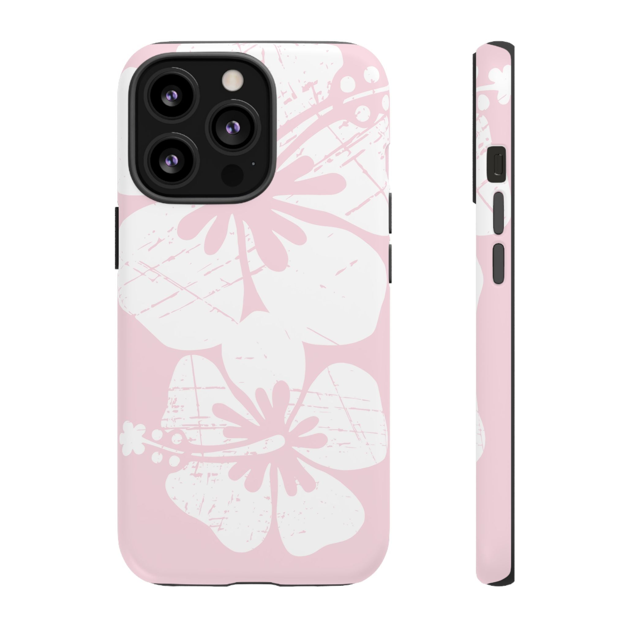 "The Classic Hibiscus" Phone Case - Distressed Pink