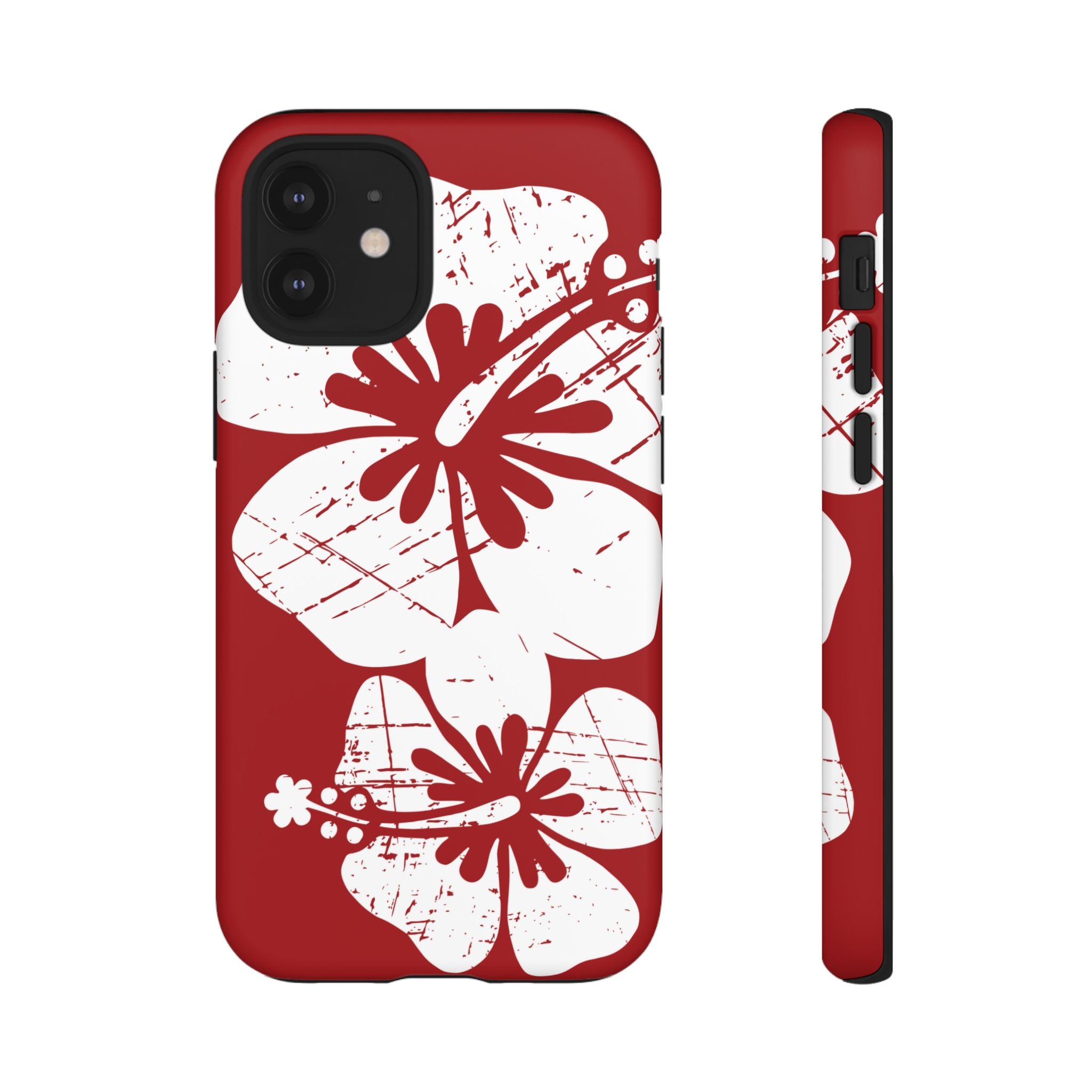 "The Classic Hibiscus" Phone Case - Destressed Red