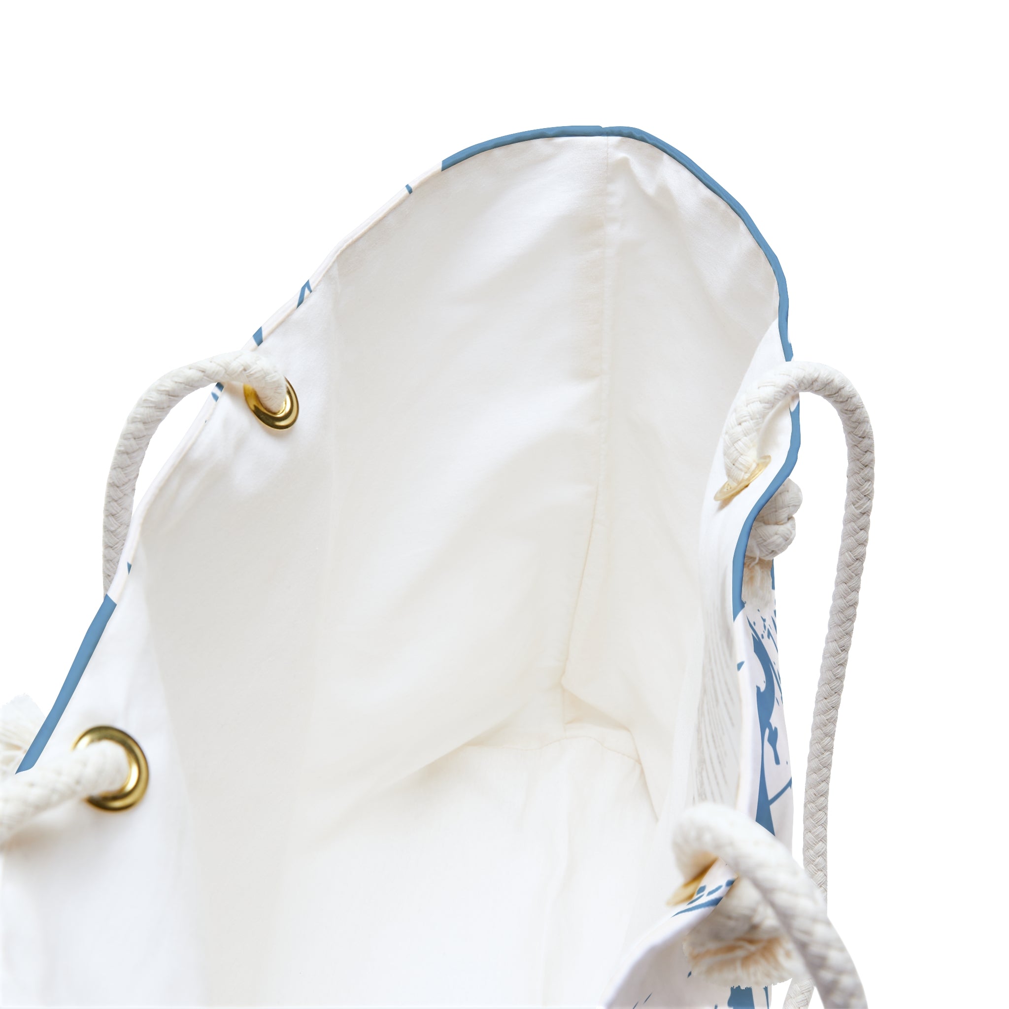 "The Classic Hibiscus" Beach Bag - Distressed Blue