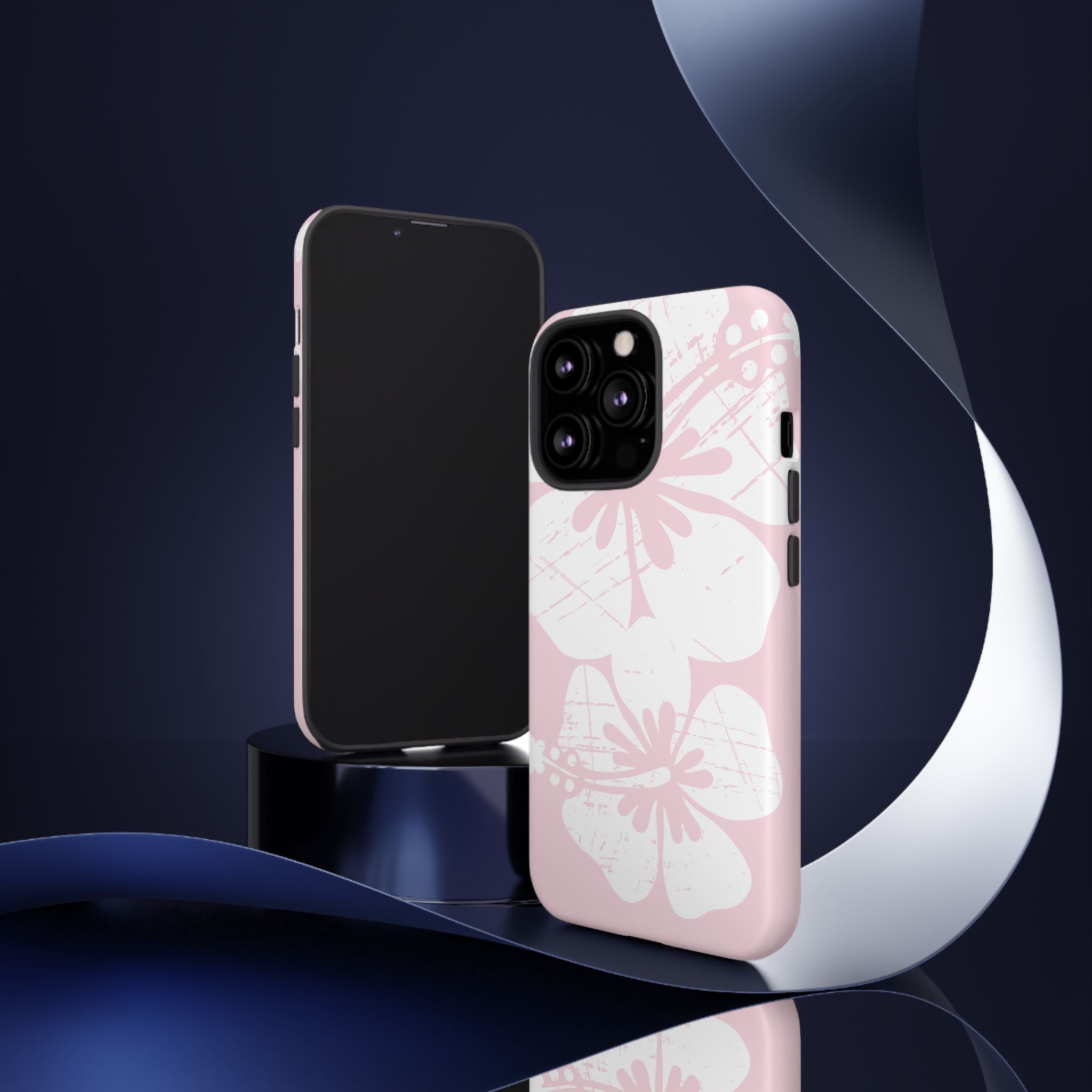 "The Classic Hibiscus" Phone Case - Distressed Pink