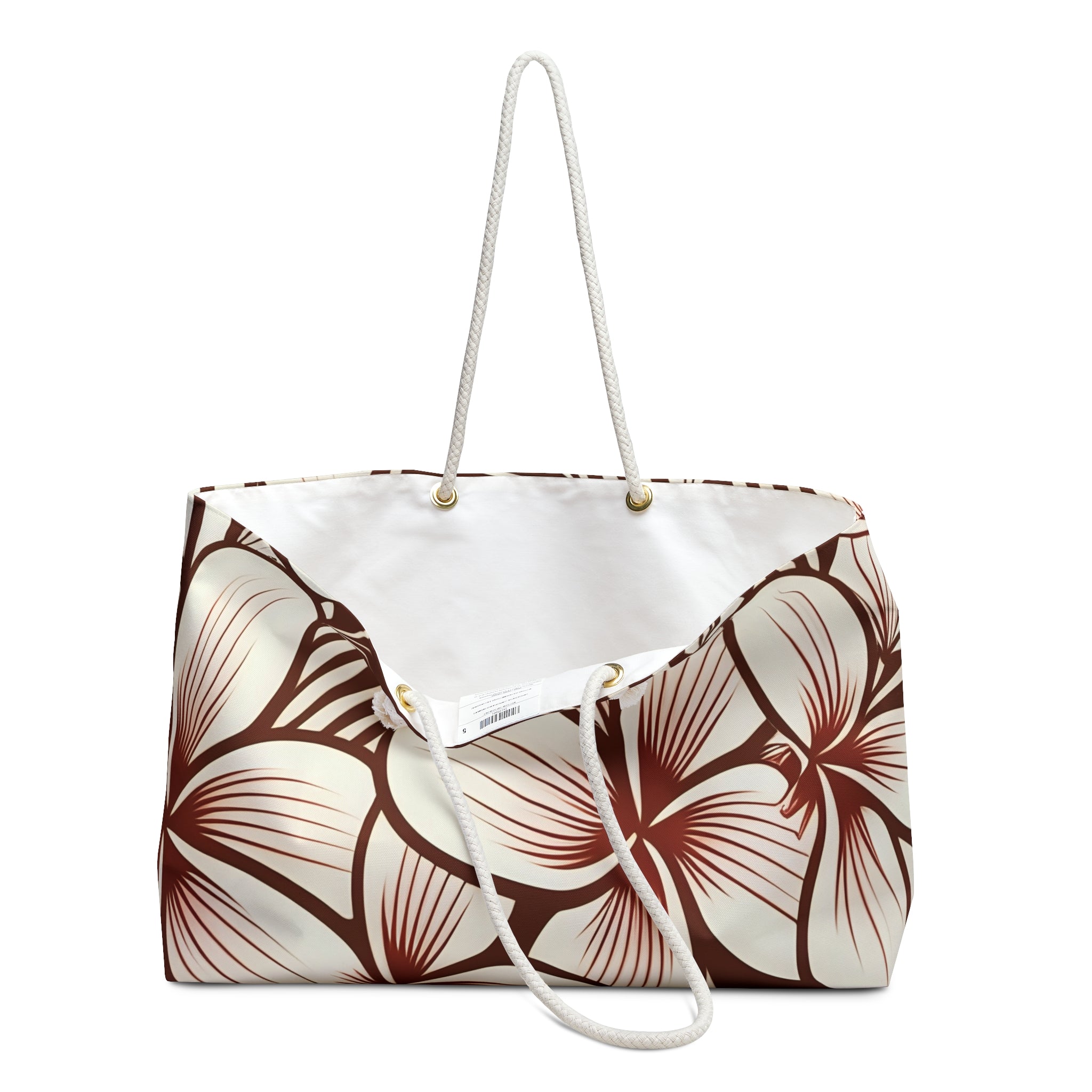"The Plumeria" Beach Bag - Mono Red