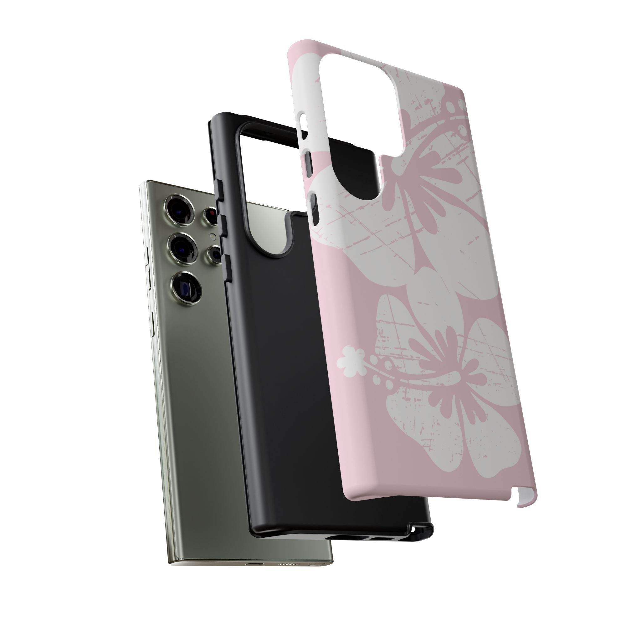 "The Classic Hibiscus" Phone Case - Distressed Pink