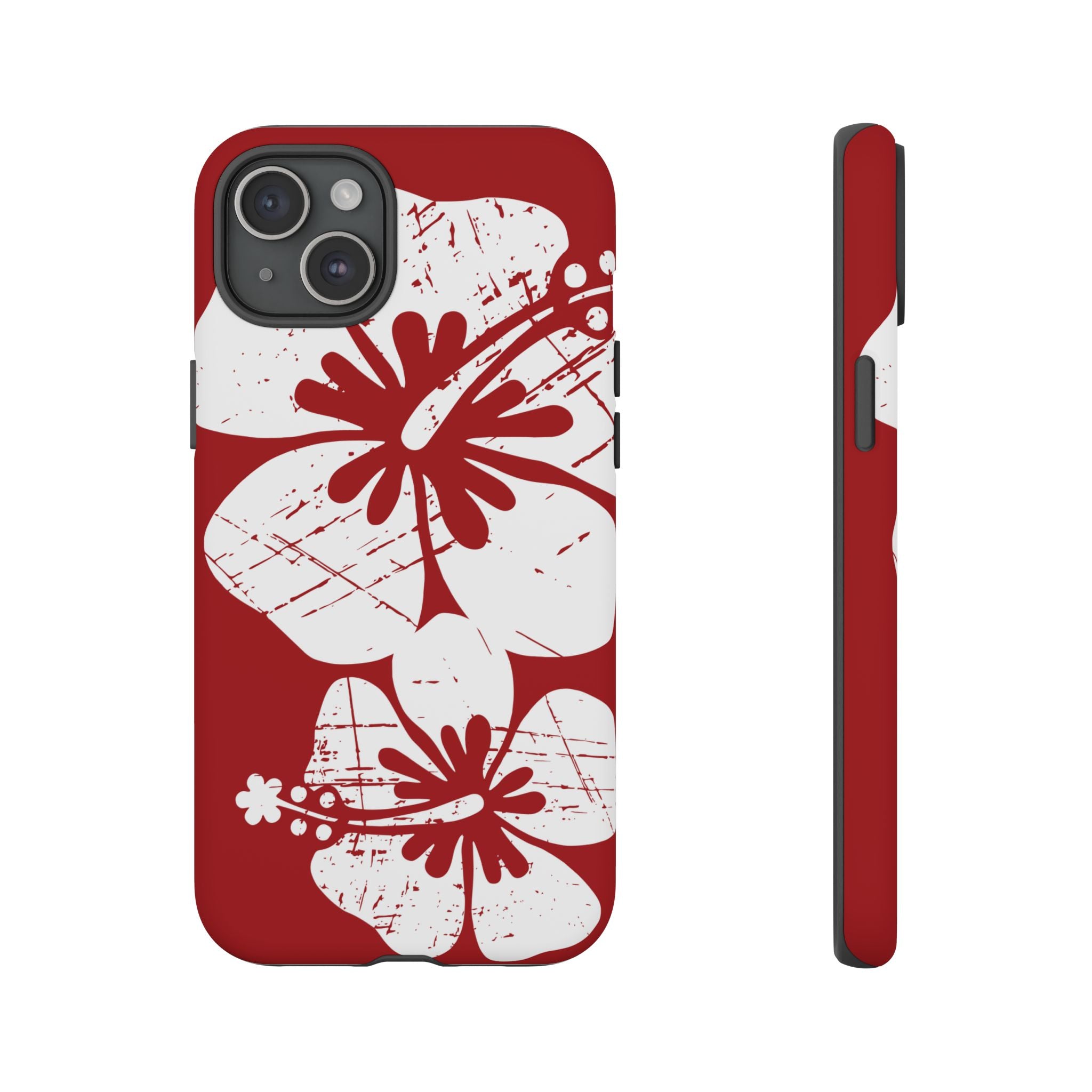 "The Classic Hibiscus" Phone Case - Destressed Red