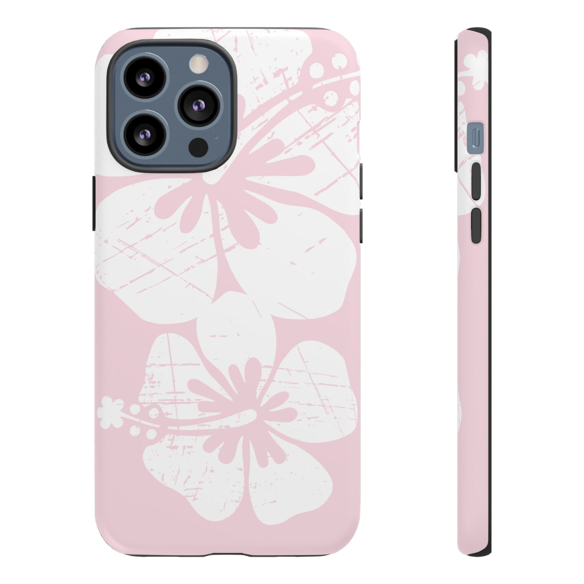 "The Classic Hibiscus" Phone Case - Distressed Pink