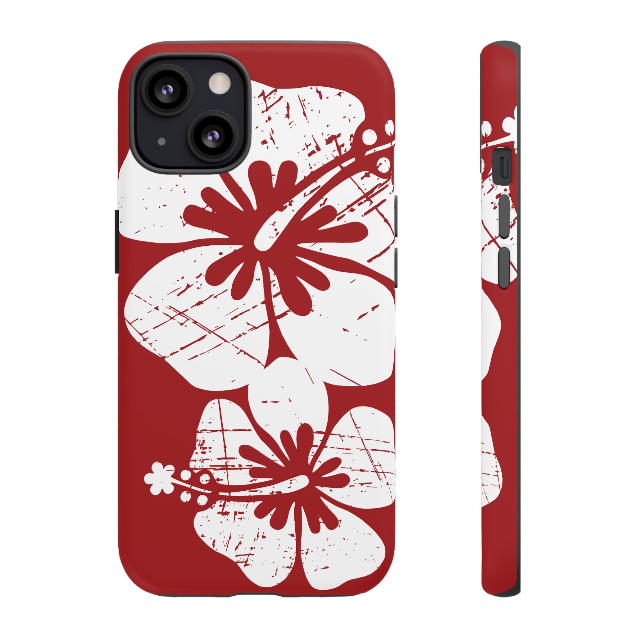 "The Classic Hibiscus" Phone Case - Destressed Red