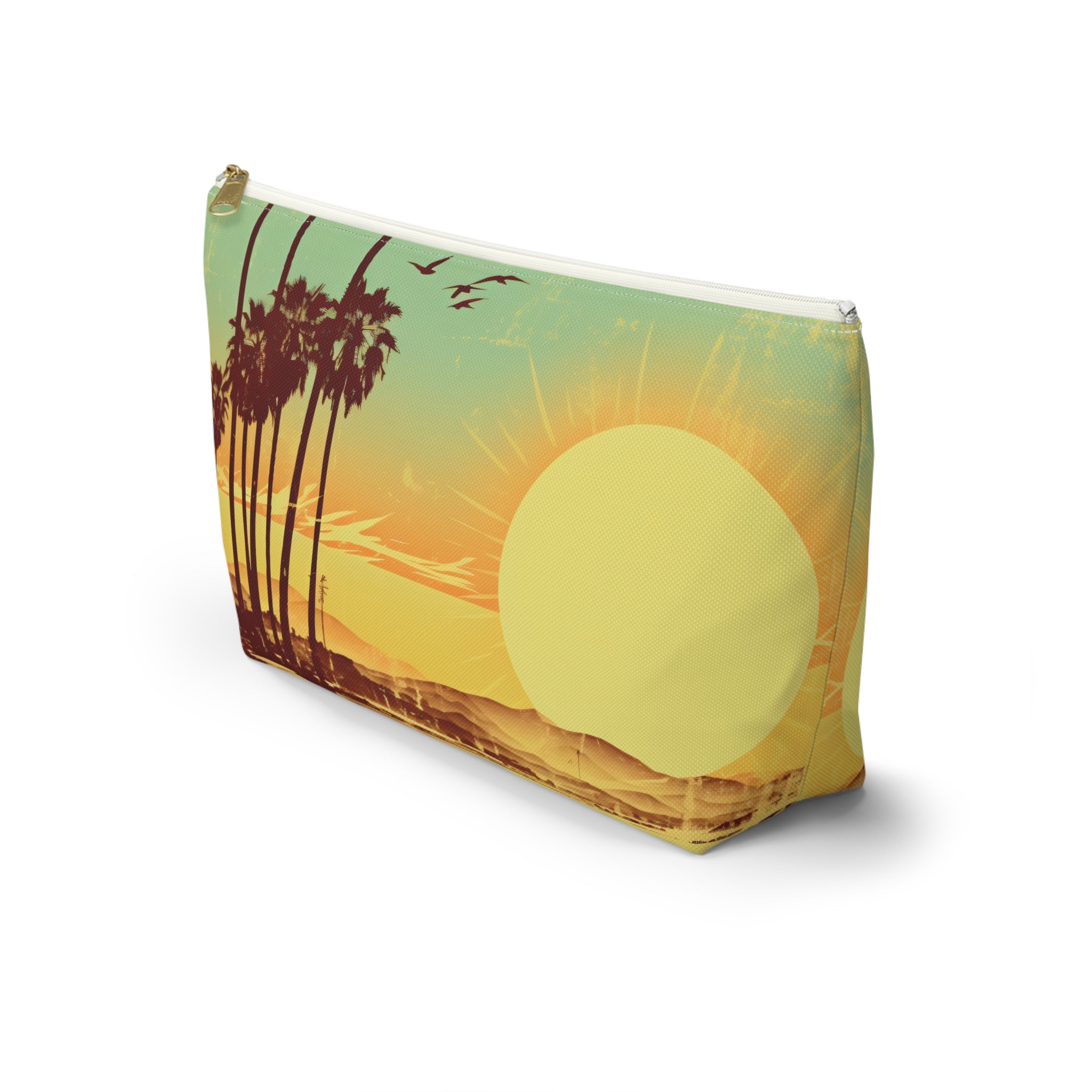 " The Californian" Accessory Pouch w T-bottom - Black and White