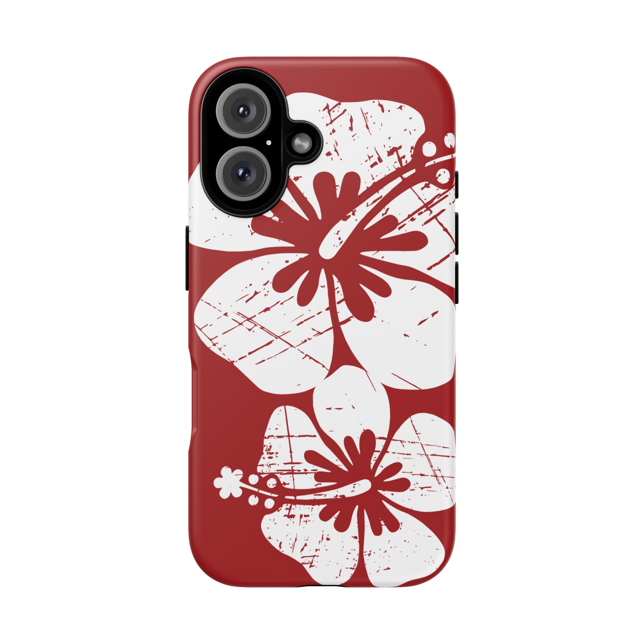 "The Classic Hibiscus" Phone Case - Destressed Red