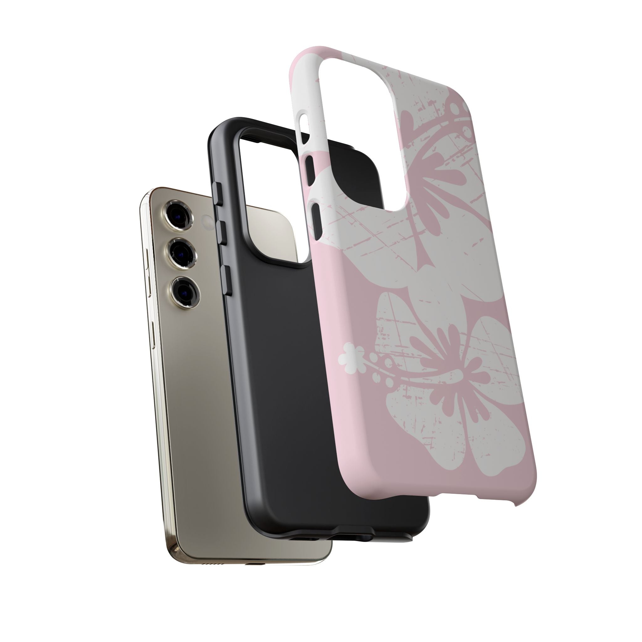 "The Classic Hibiscus" Phone Case - Distressed Pink