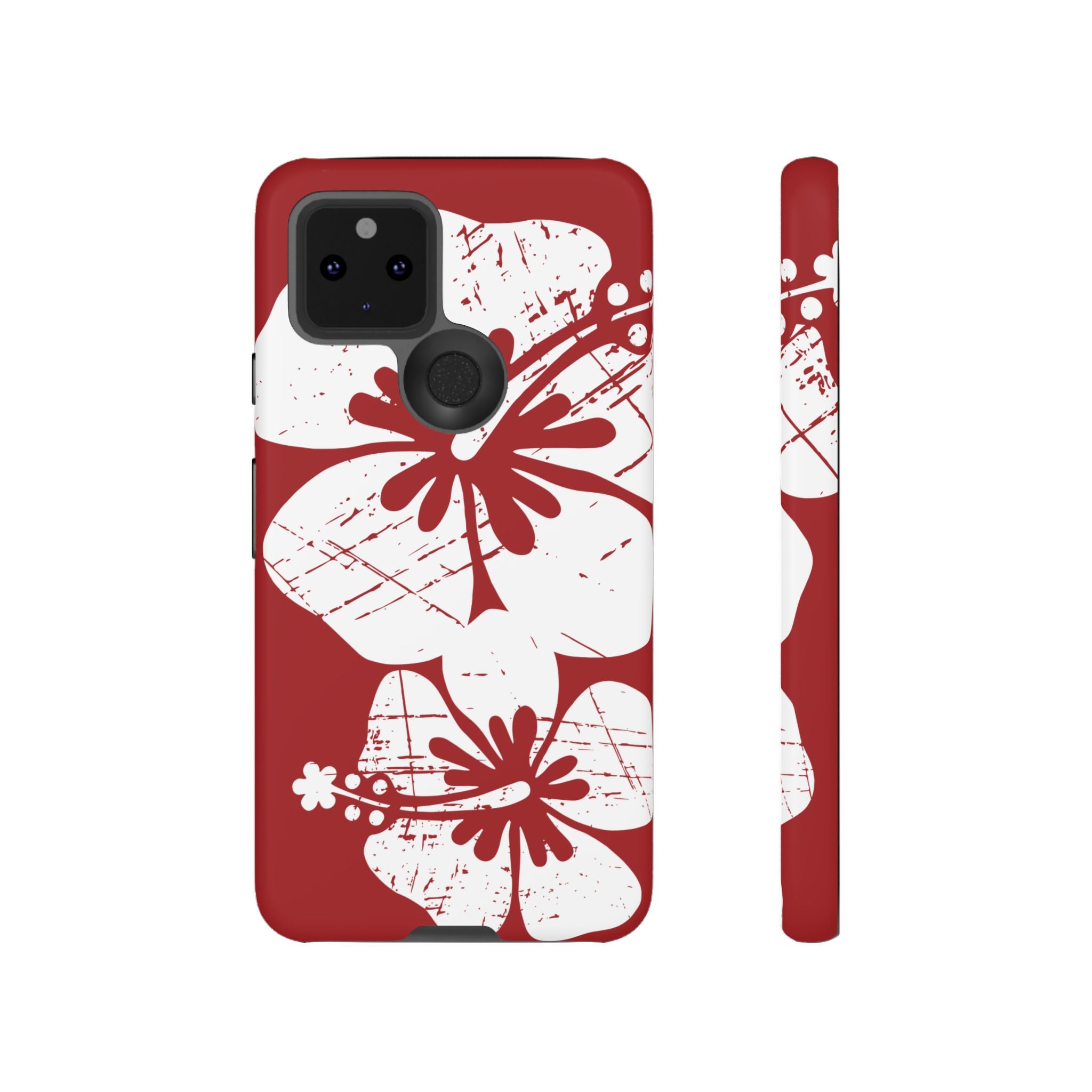 "The Classic Hibiscus" Phone Case - Destressed Red