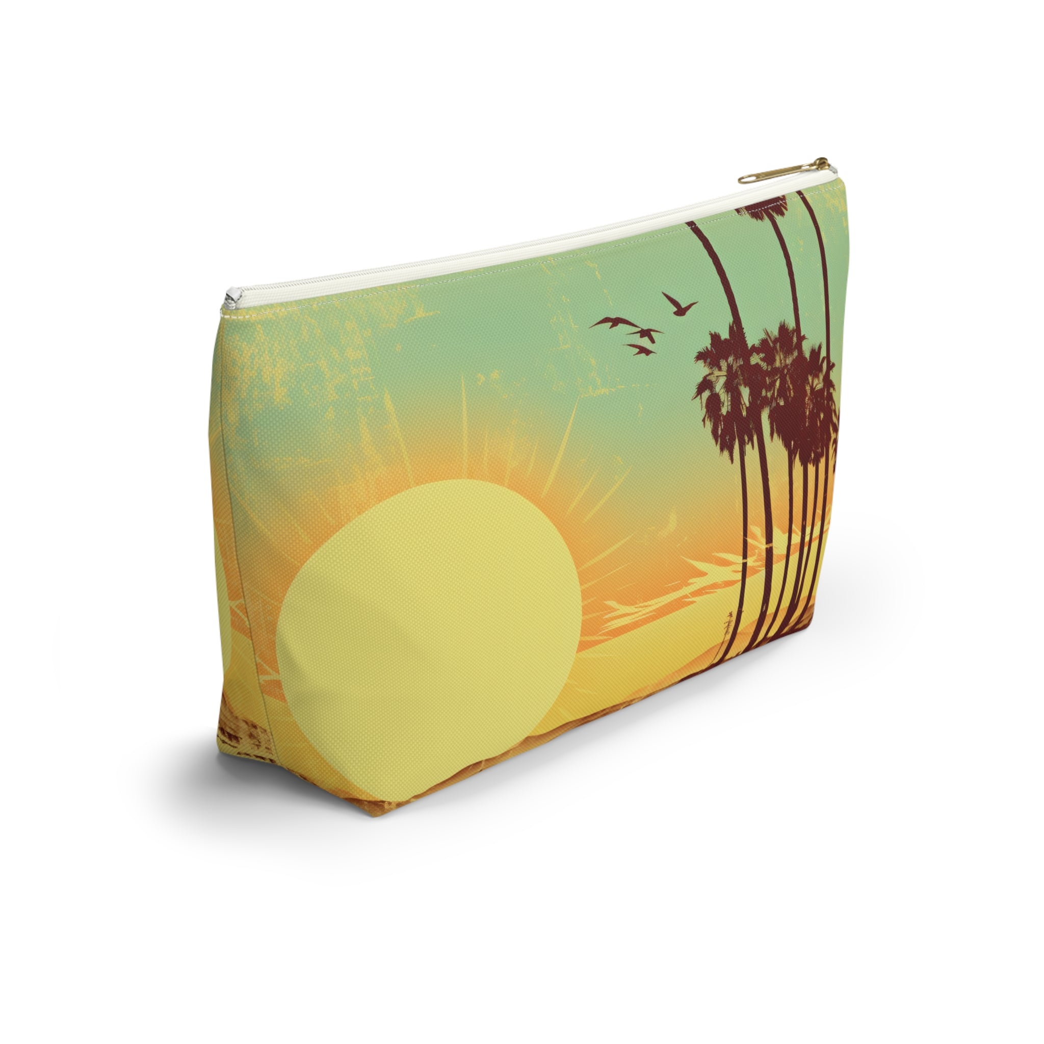 " The Californian" Accessory Pouch w T-bottom - Black and White