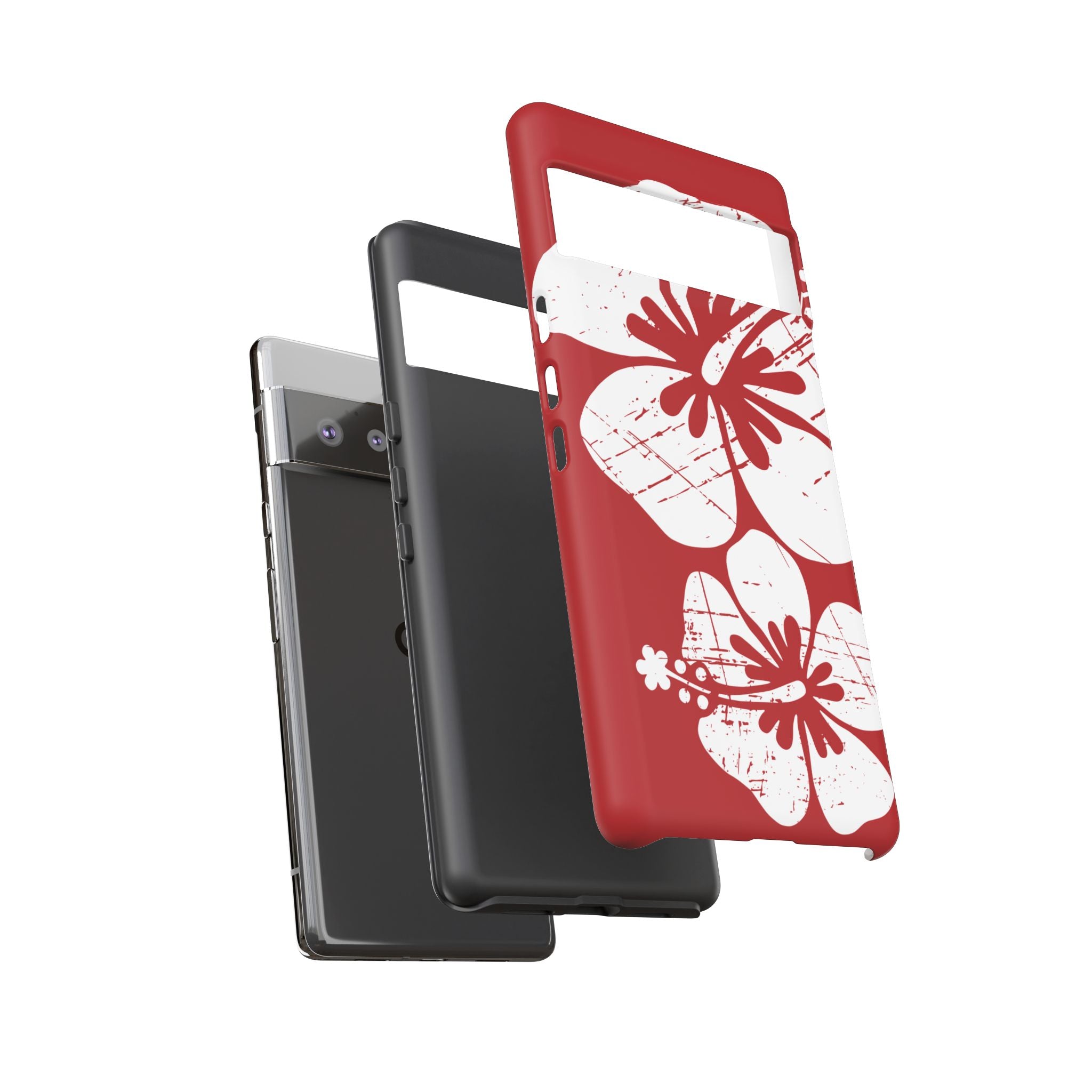 "The Classic Hibiscus" Phone Case - Destressed Red