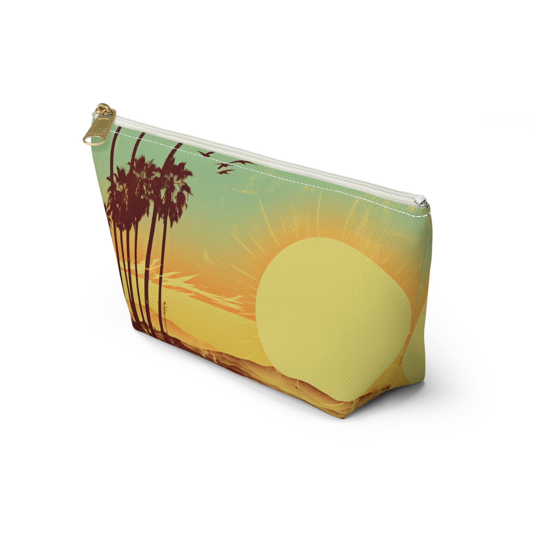 " The Californian" Accessory Pouch w T-bottom - Black and White