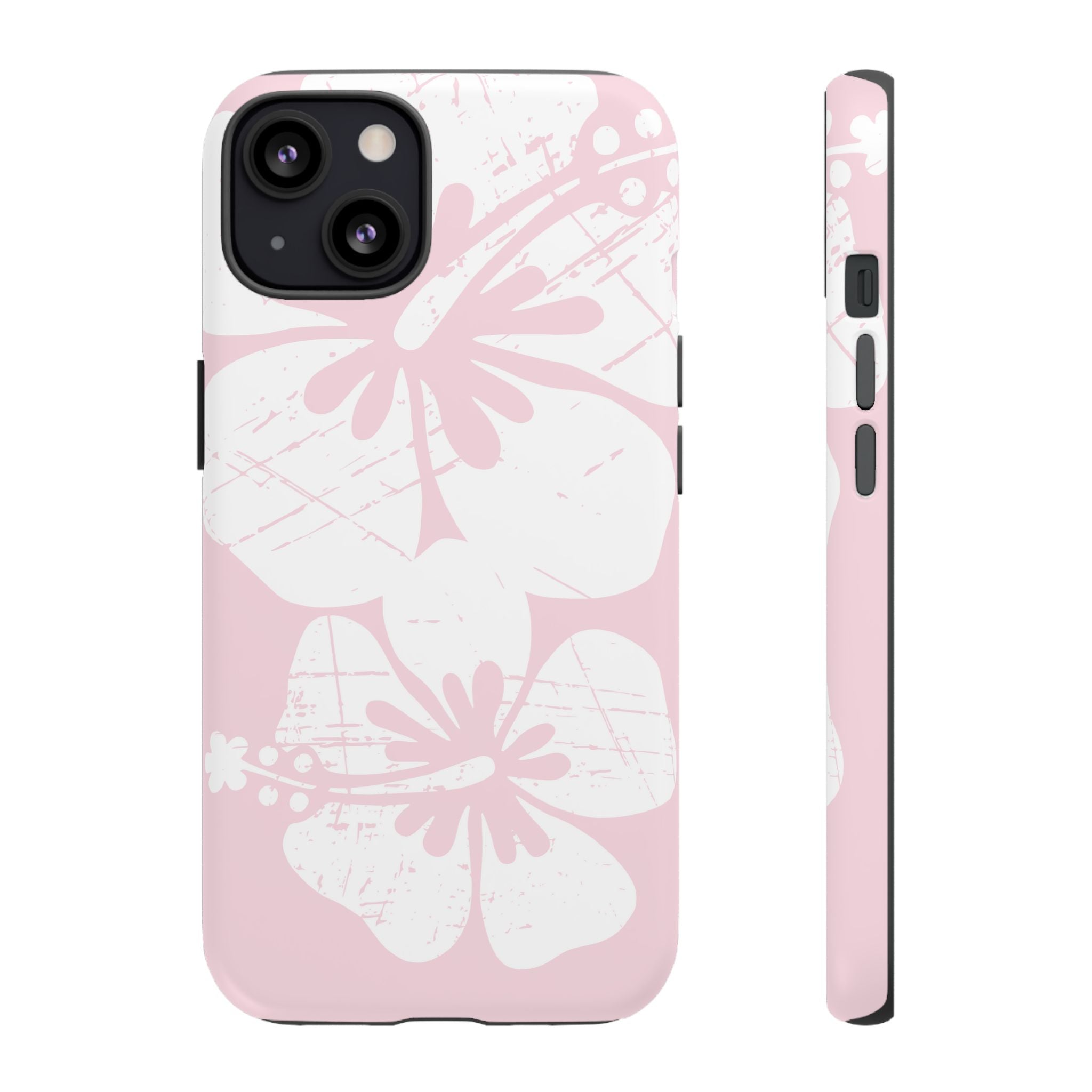 "The Classic Hibiscus" Phone Case - Distressed Pink