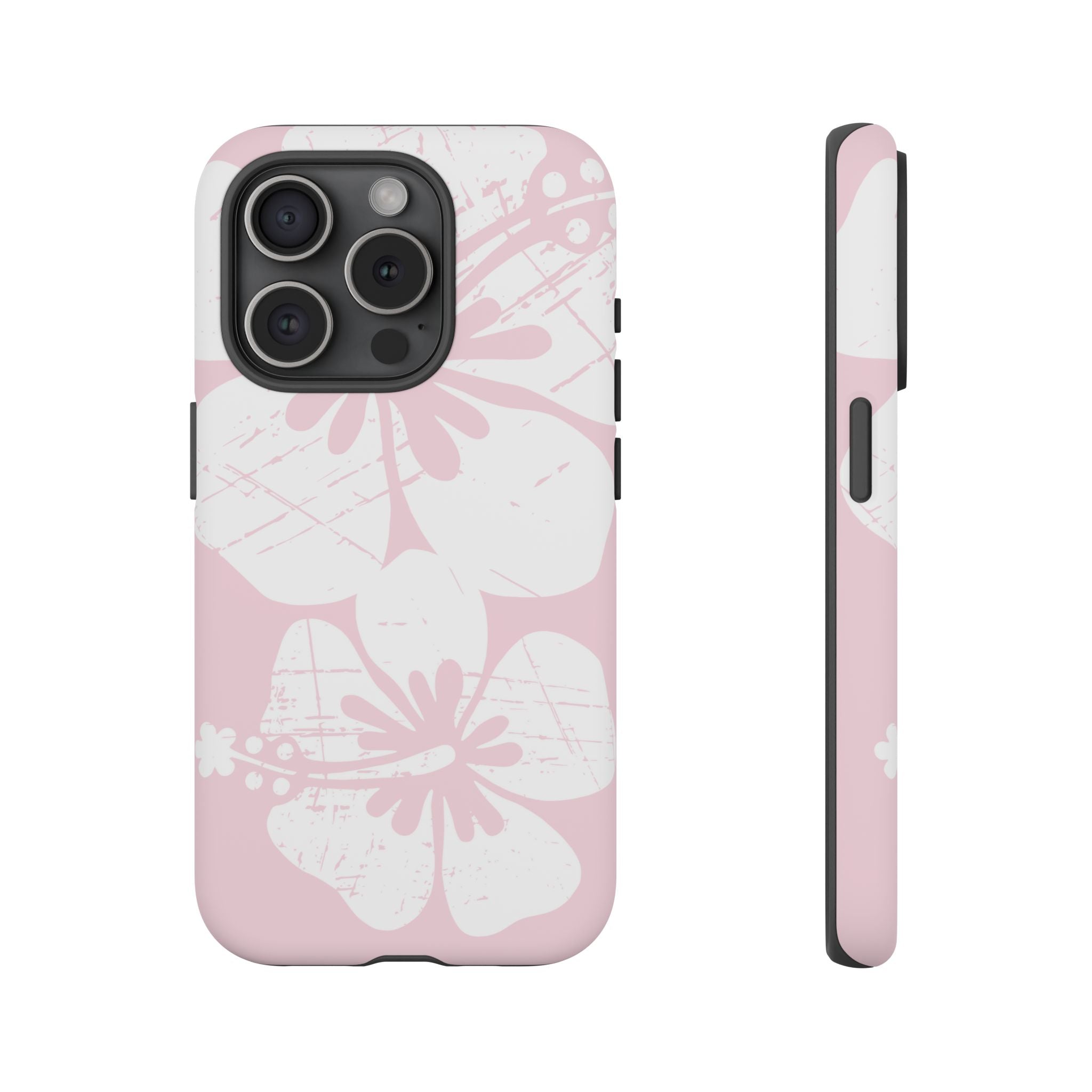 "The Classic Hibiscus" Phone Case - Distressed Pink
