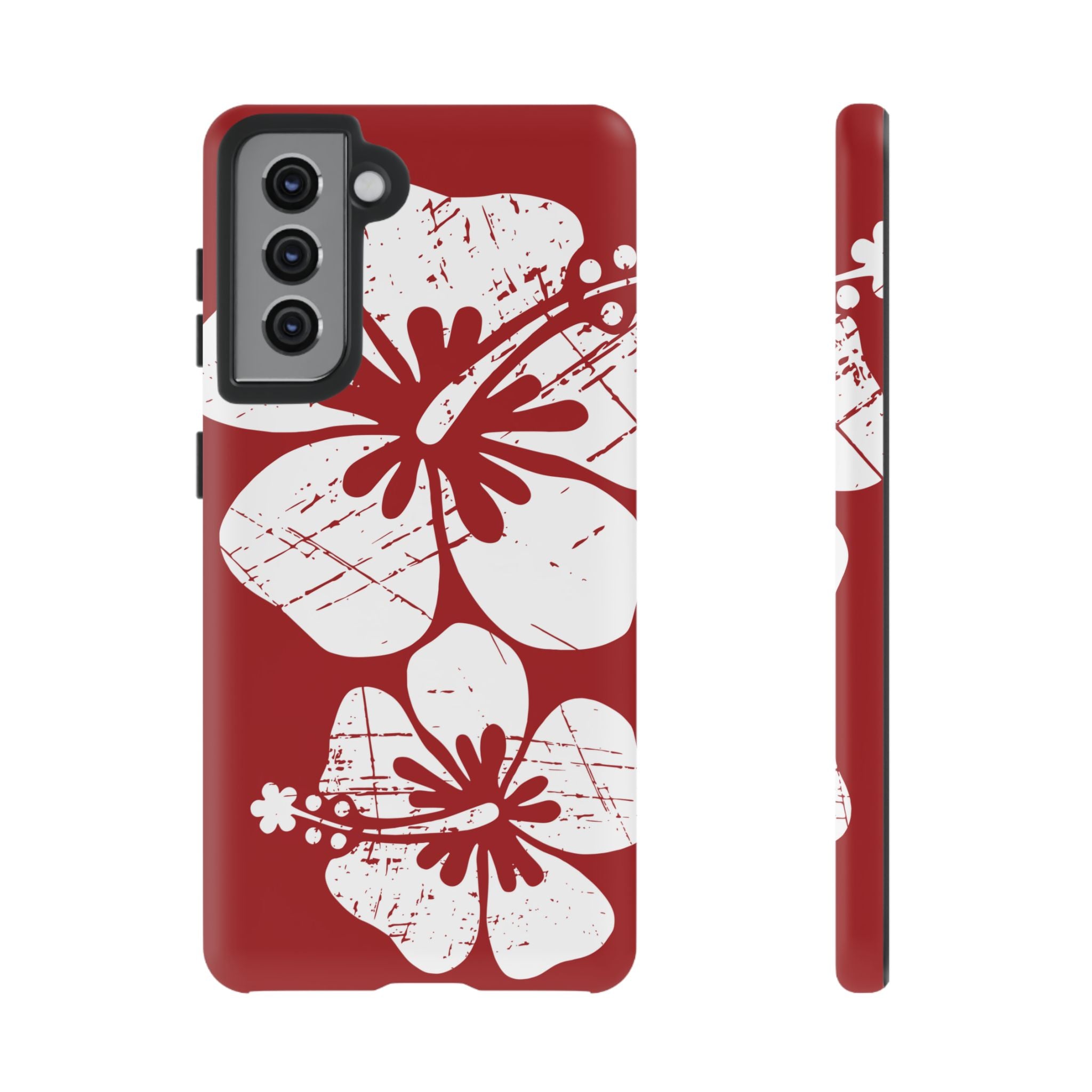 "The Classic Hibiscus" Phone Case - Destressed Red