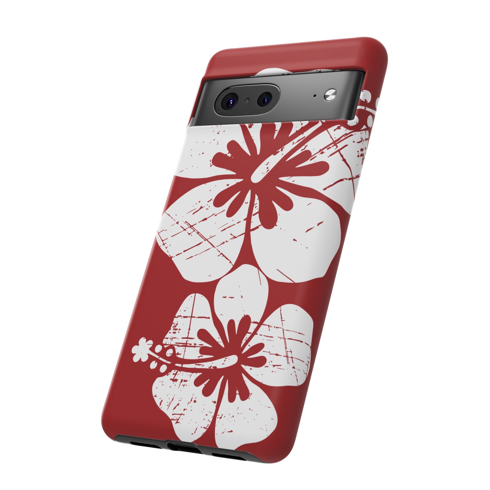 "The Classic Hibiscus" Phone Case - Destressed Red