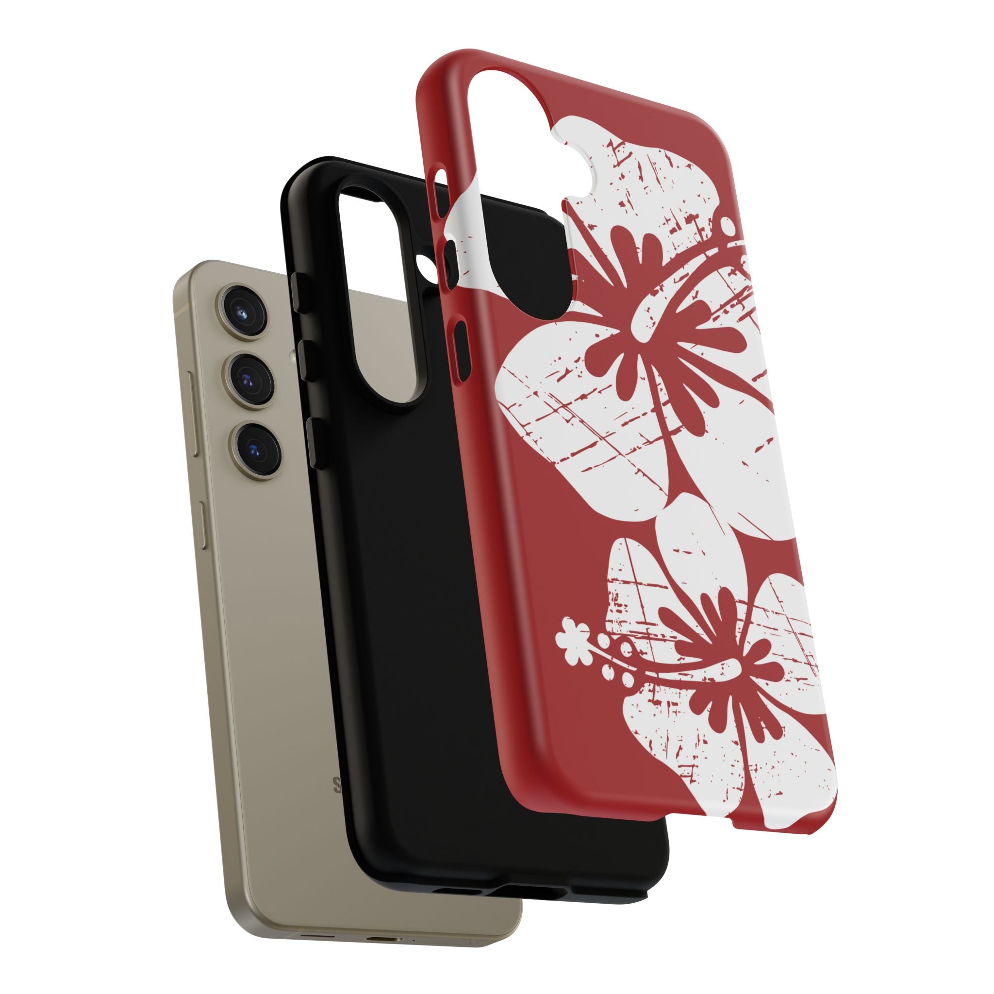 "The Classic Hibiscus" Phone Case - Destressed Red