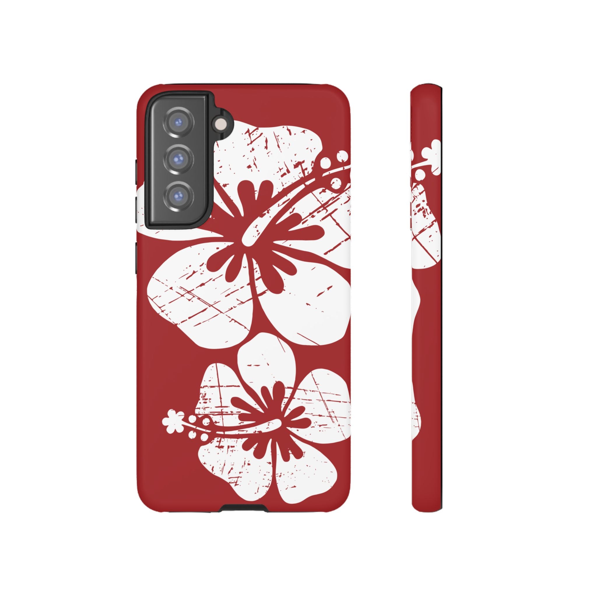 "The Classic Hibiscus" Phone Case - Destressed Red