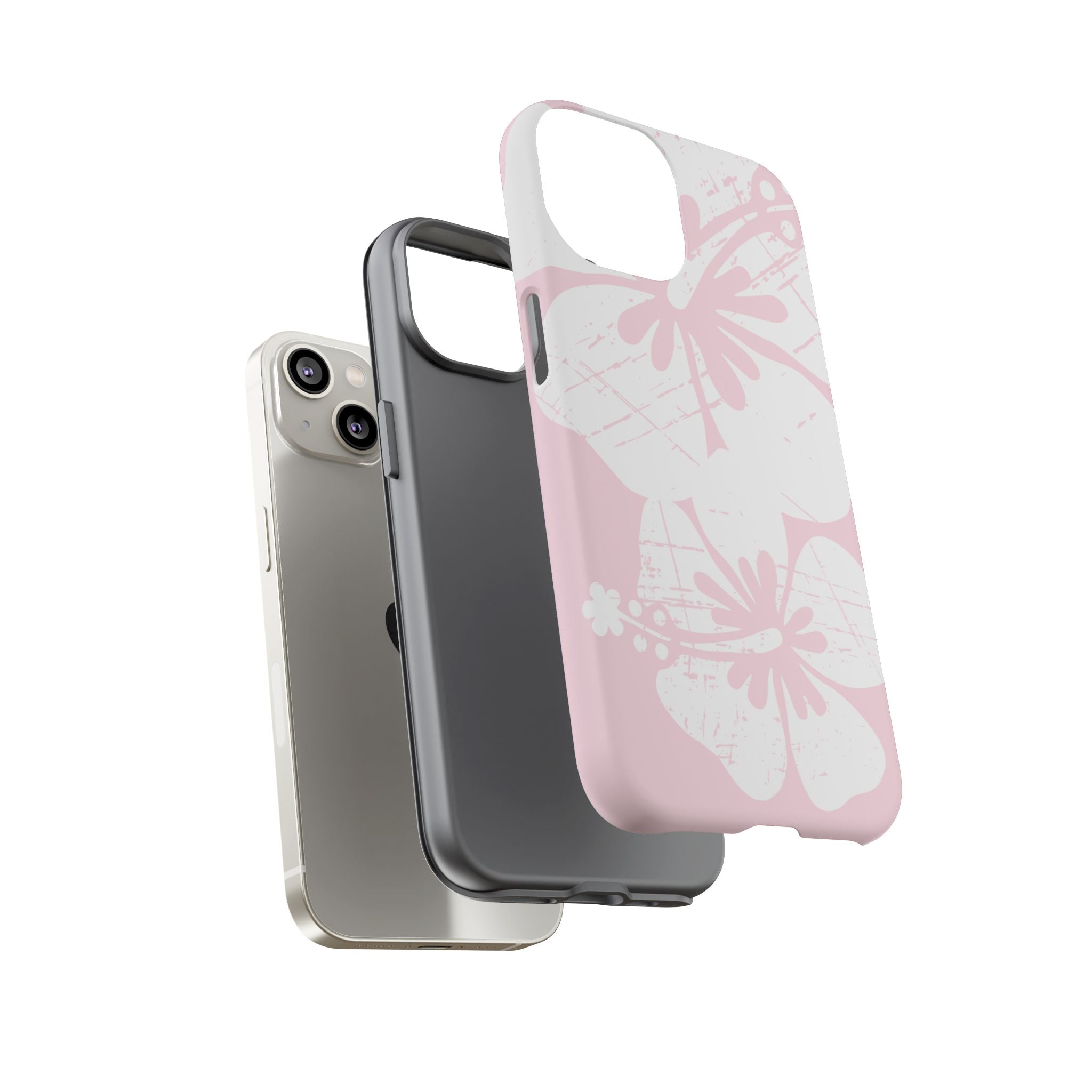 "The Classic Hibiscus" Phone Case - Distressed Pink