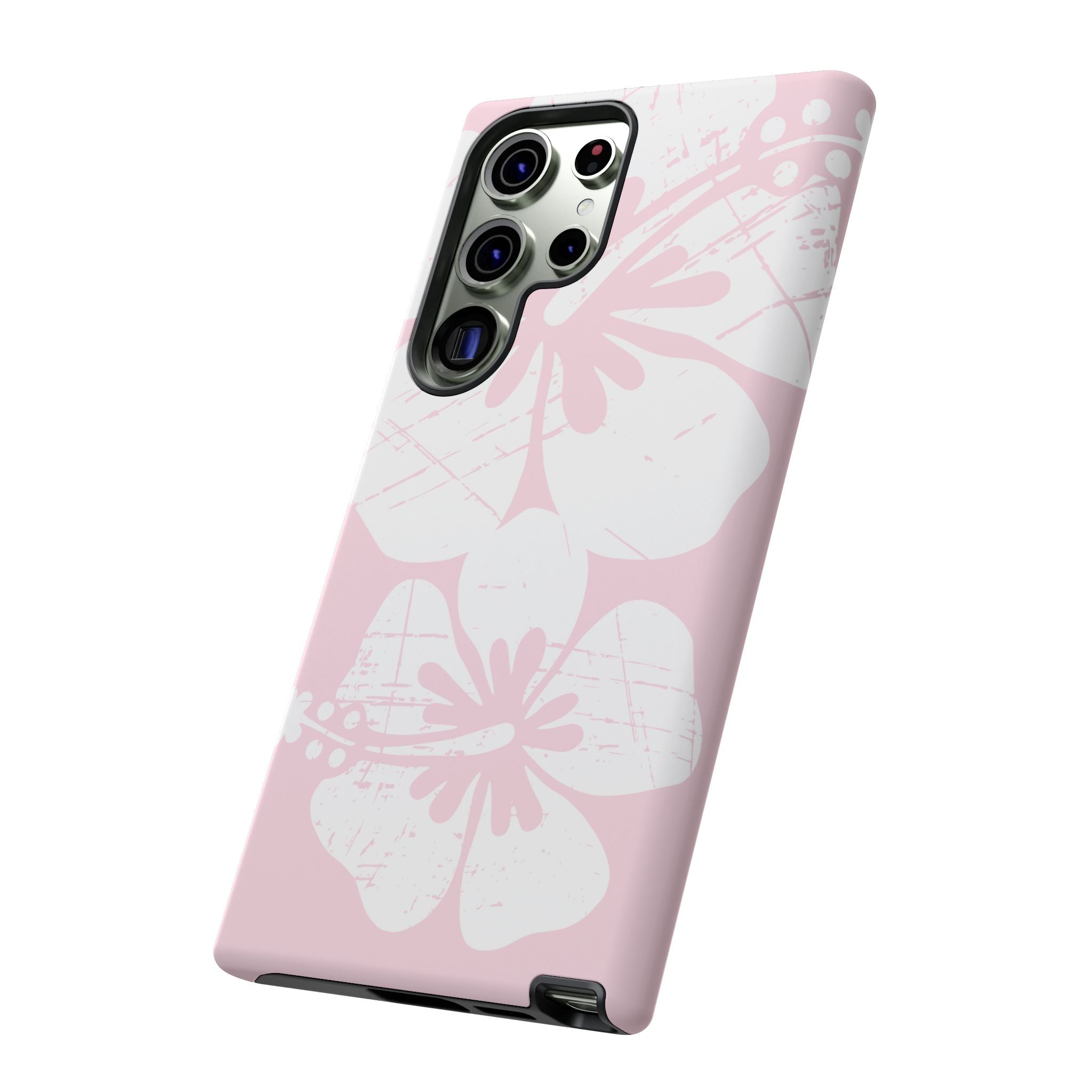 "The Classic Hibiscus" Phone Case - Distressed Pink