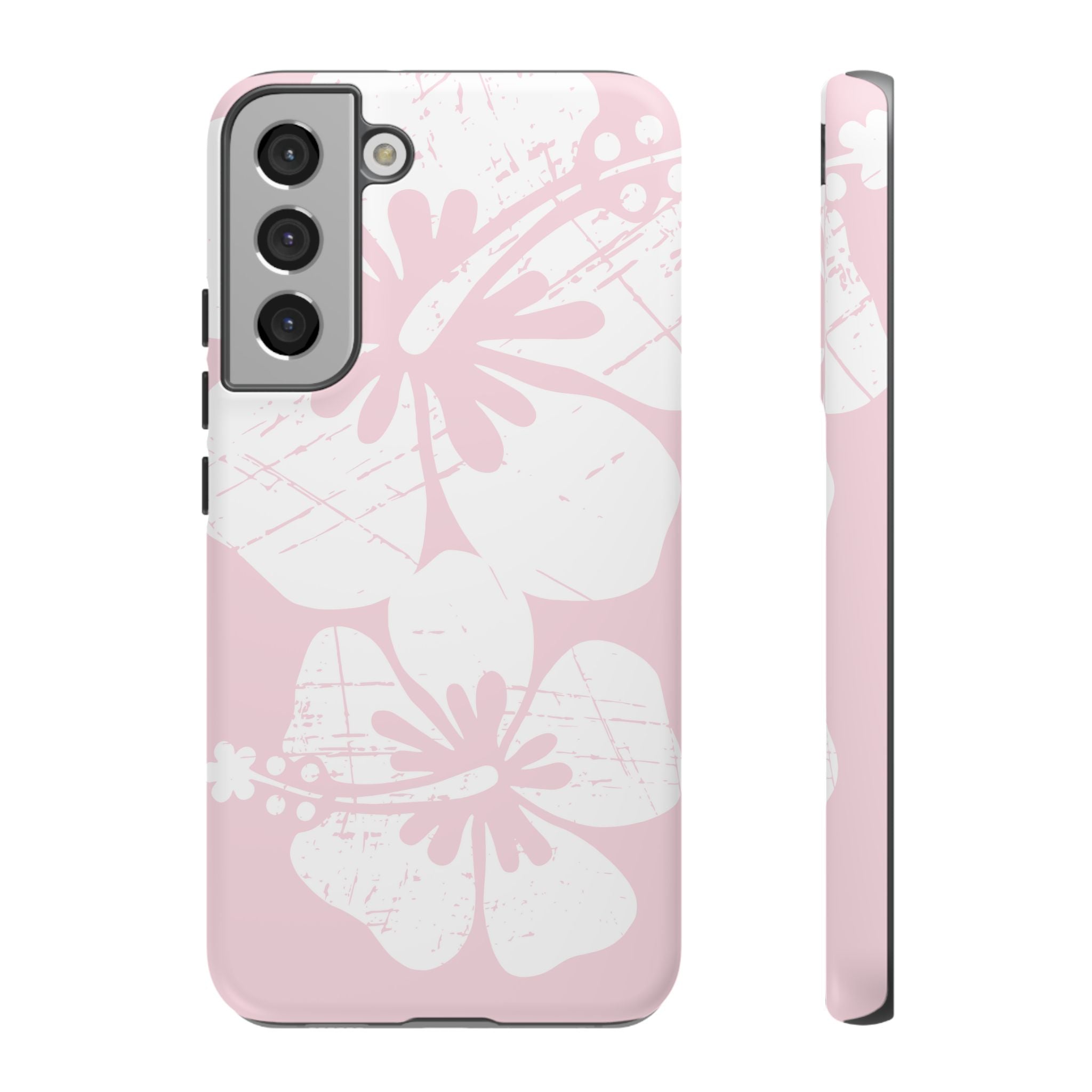 "The Classic Hibiscus" Phone Case - Distressed Pink