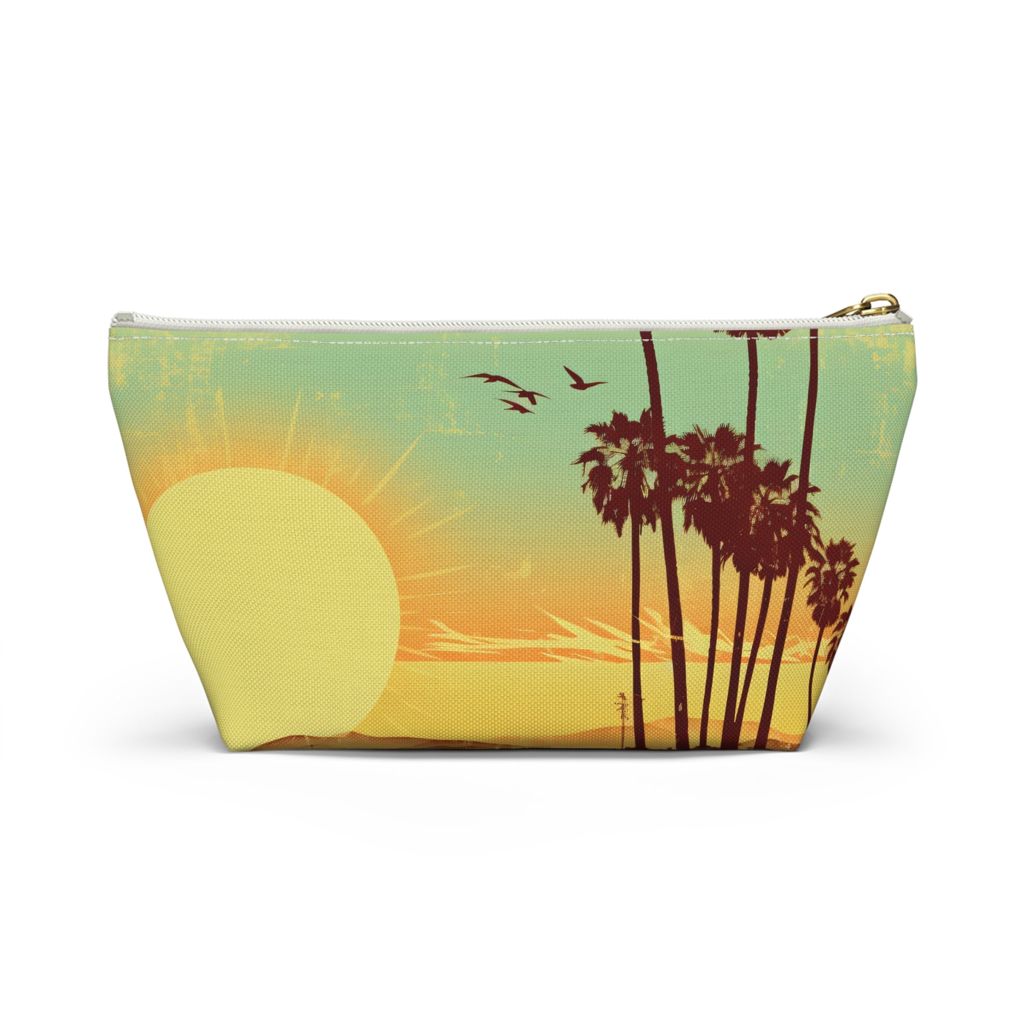 " The Californian" Accessory Pouch w T-bottom - Black and White