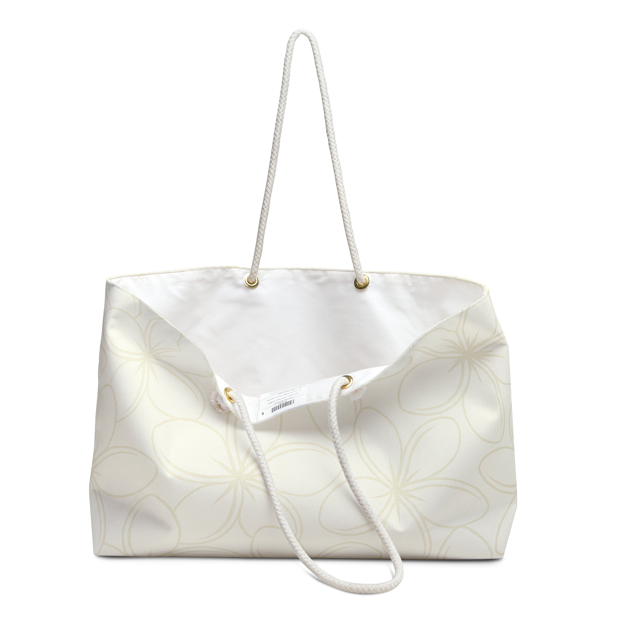 "Plumeria" Beach Bag - Muted Yellow