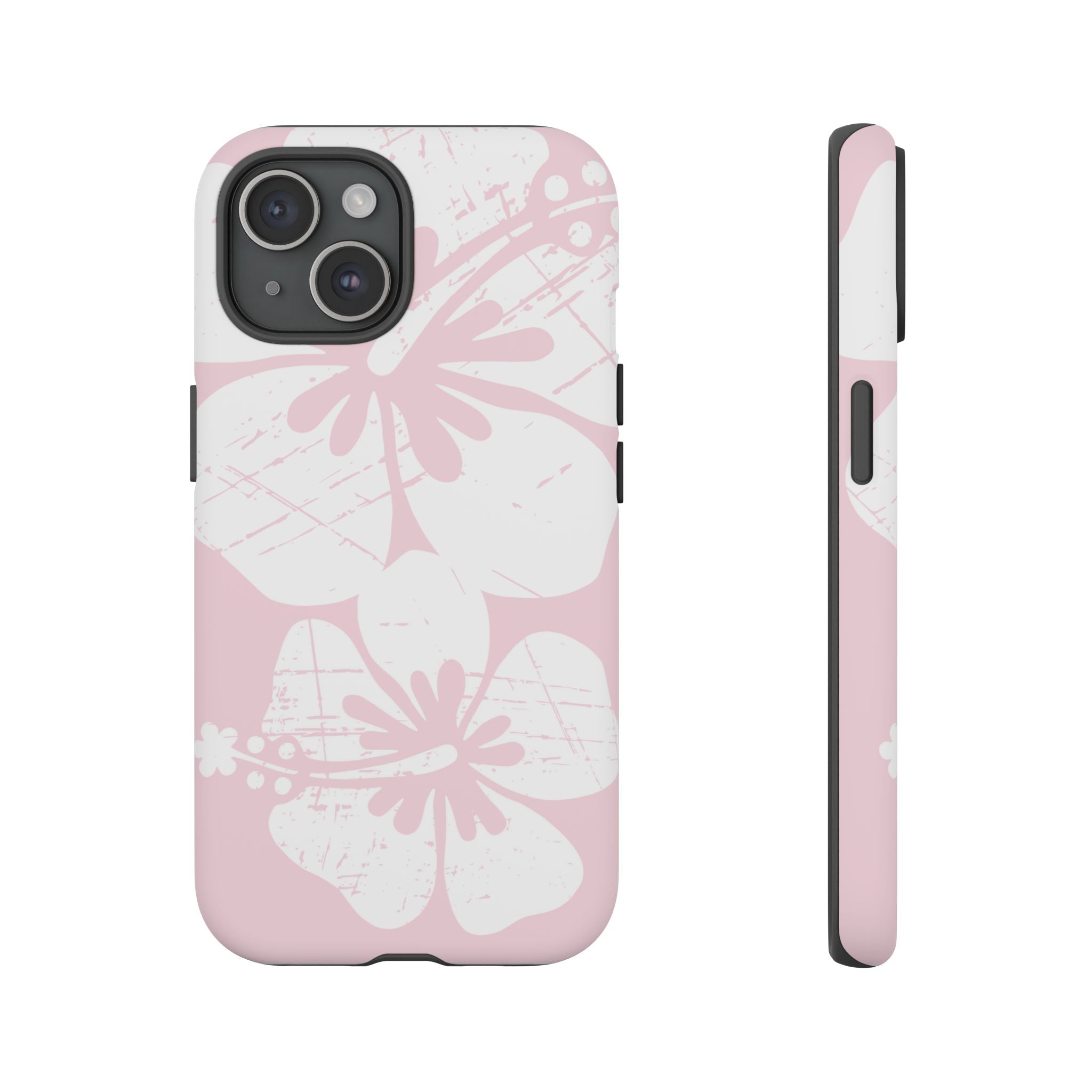 "The Classic Hibiscus" Phone Case - Distressed Pink