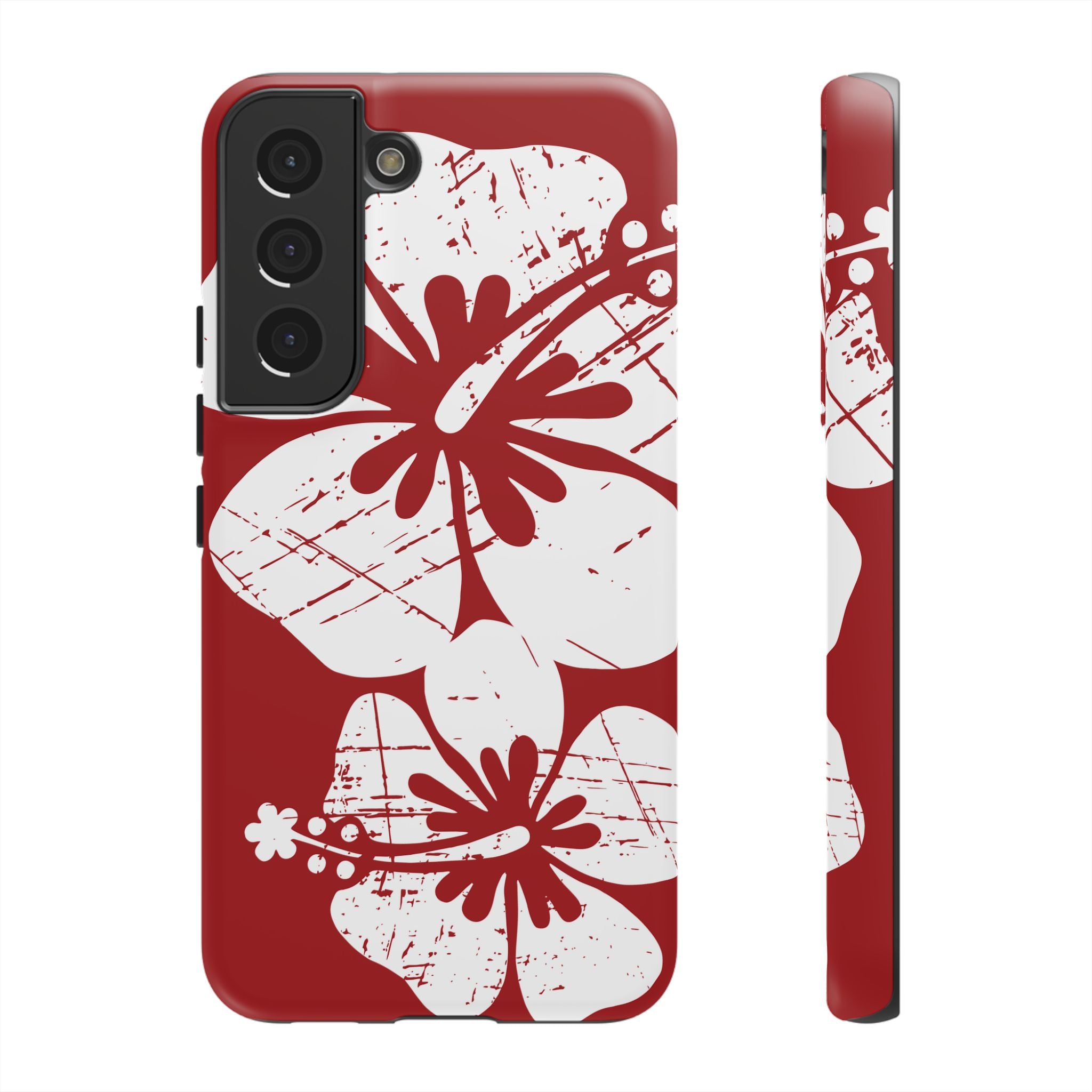 "The Classic Hibiscus" Phone Case - Destressed Red