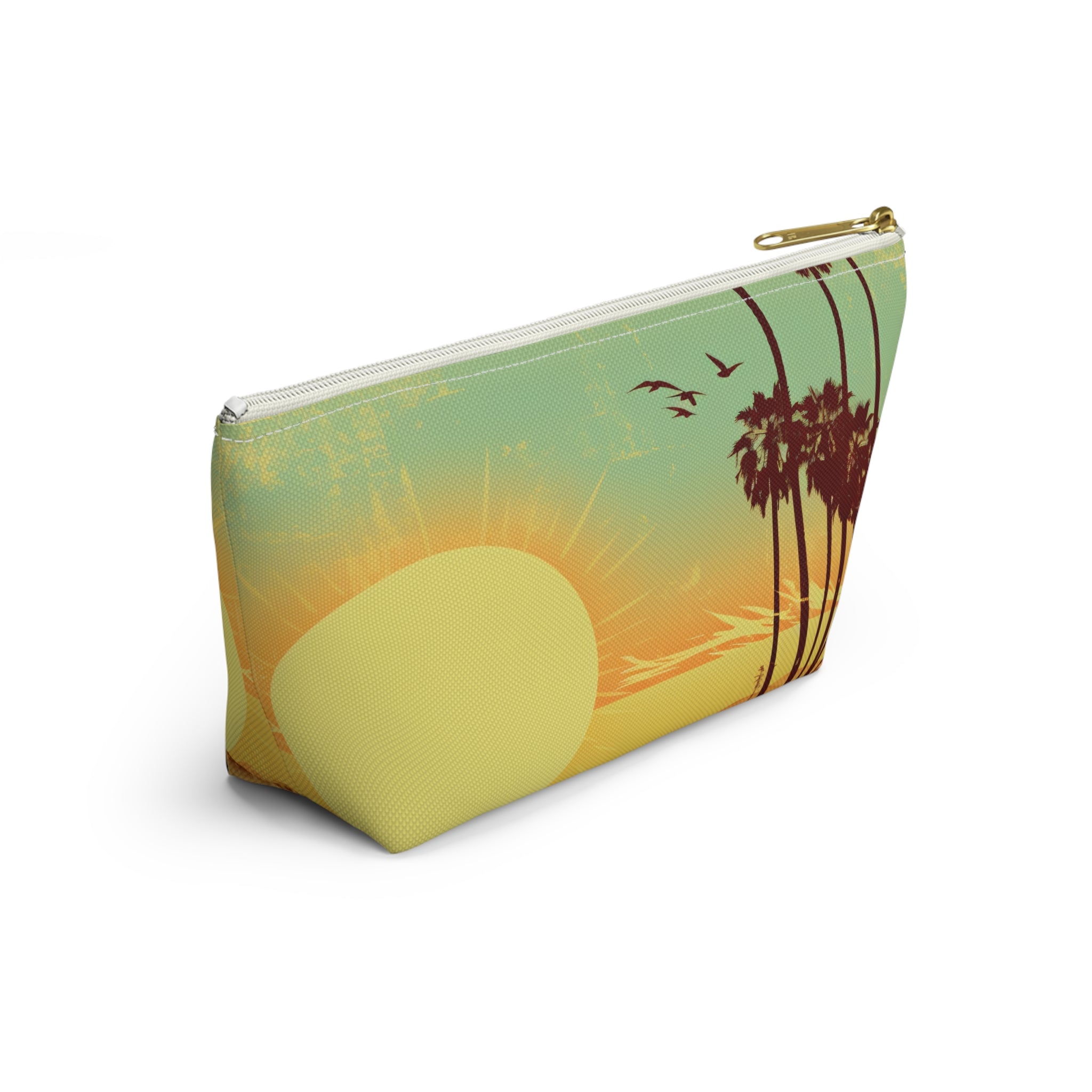 " The Californian" Accessory Pouch w T-bottom - Black and White