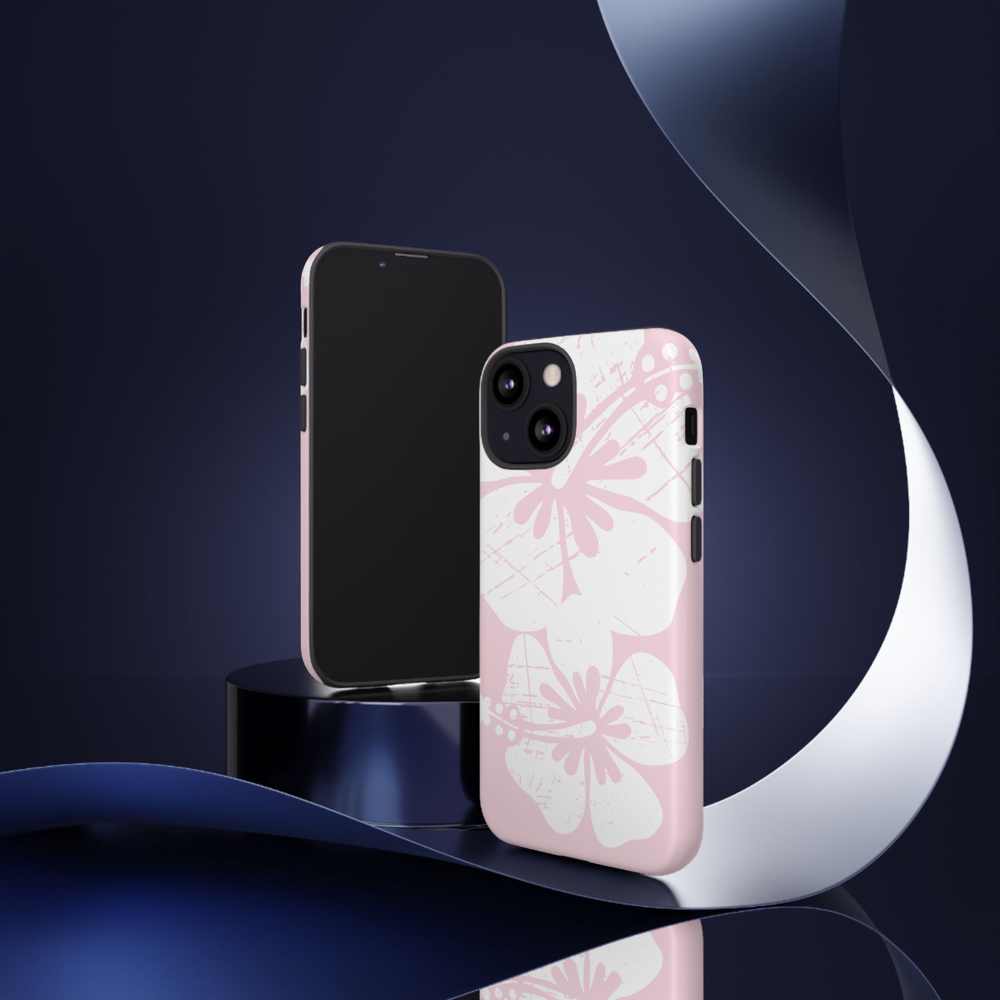 "The Classic Hibiscus" Phone Case - Distressed Pink