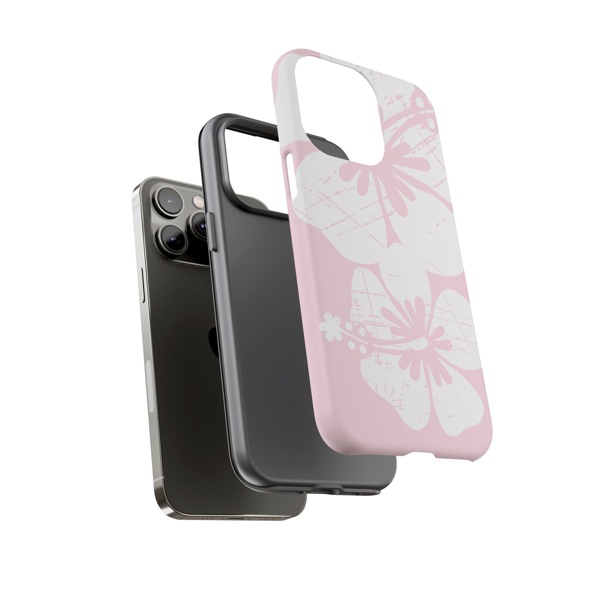 "The Classic Hibiscus" Phone Case - Distressed Pink