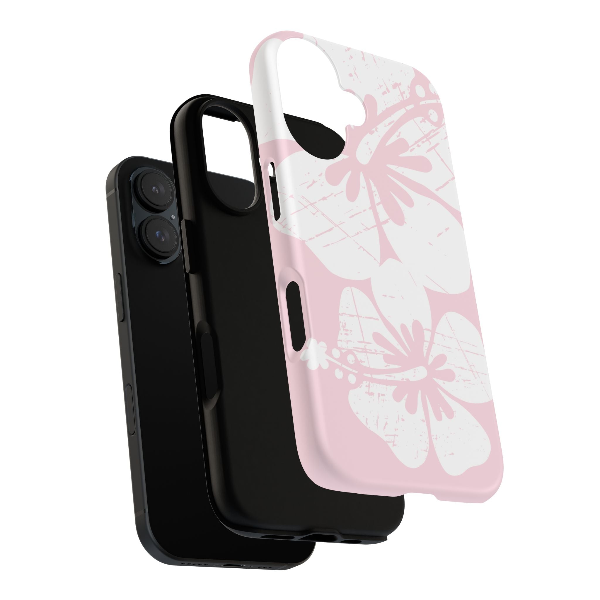 "The Classic Hibiscus" Phone Case - Distressed Pink