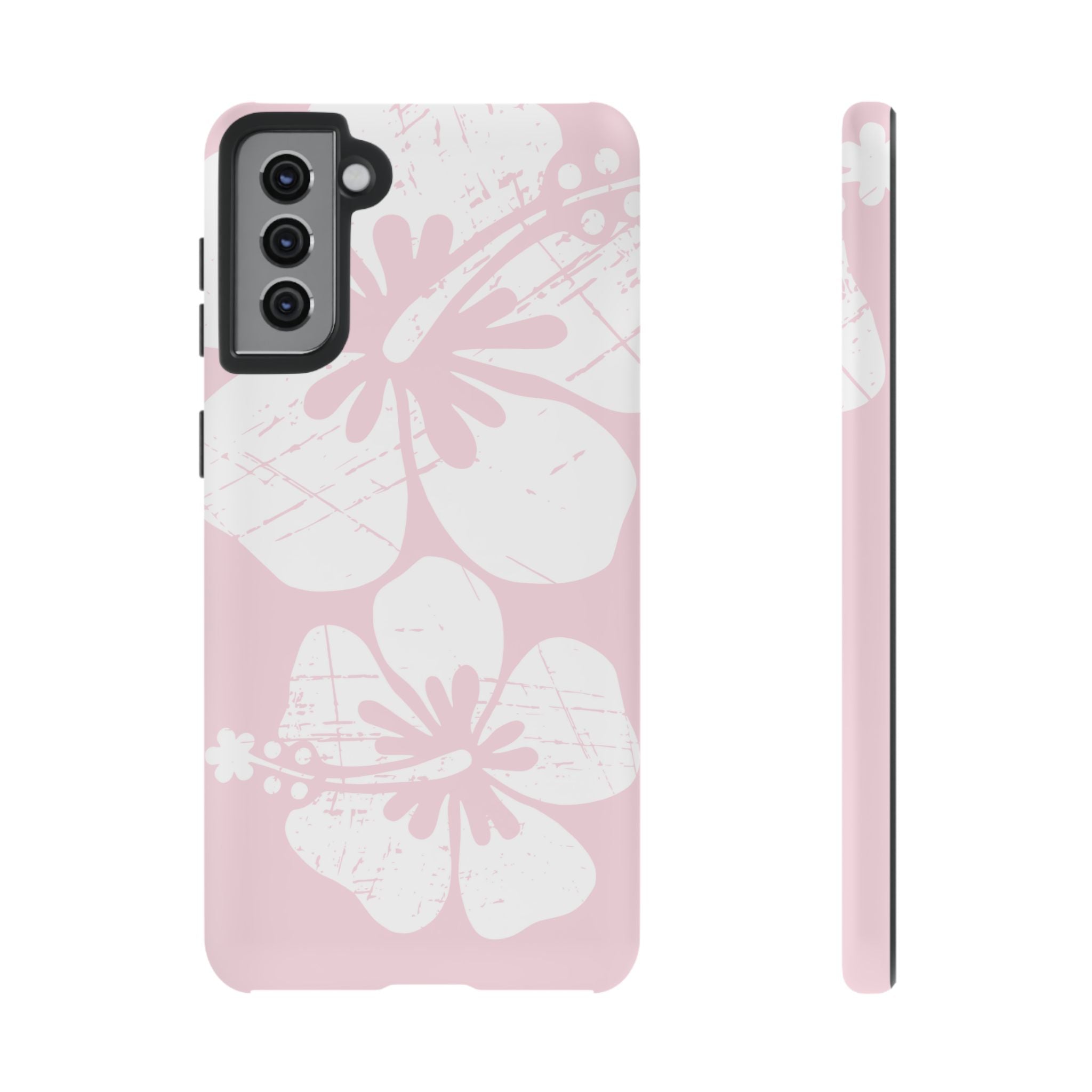 "The Classic Hibiscus" Phone Case - Distressed Pink