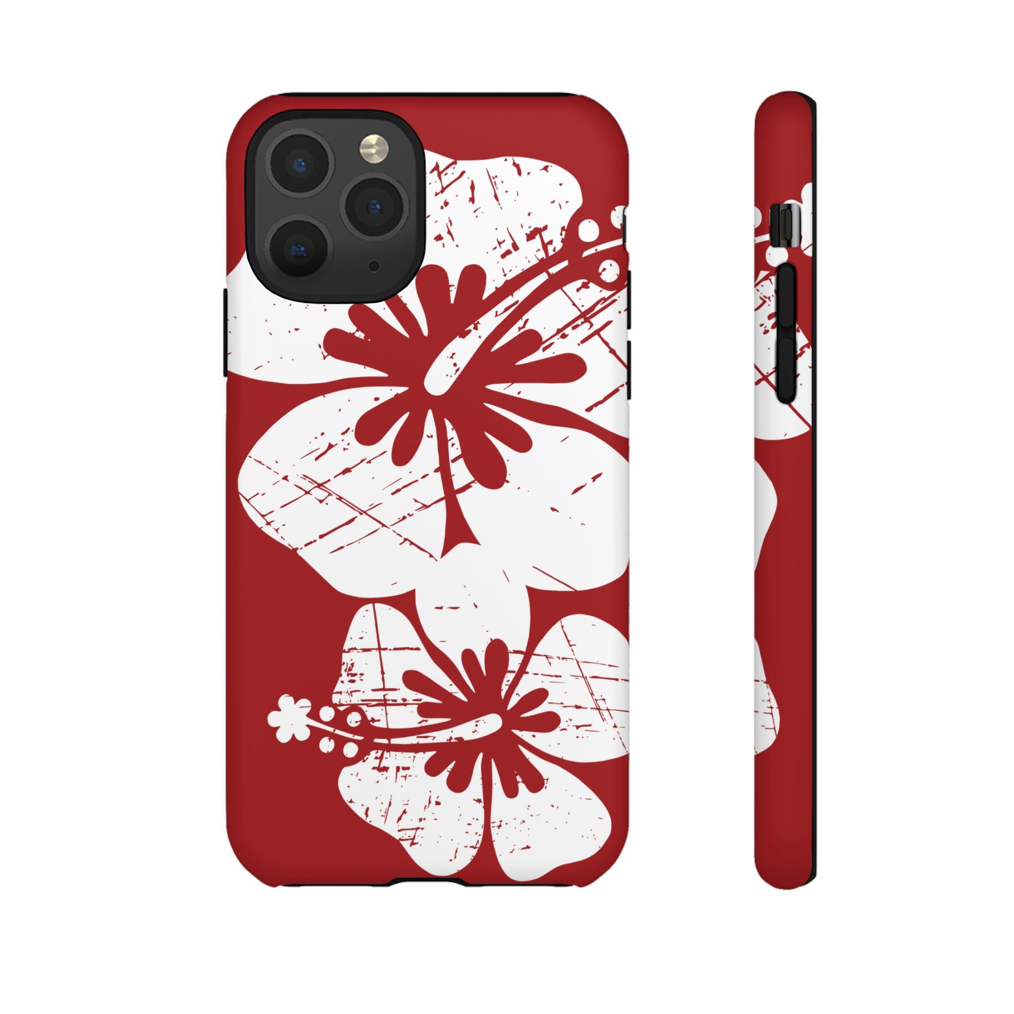 "The Classic Hibiscus" Phone Case - Destressed Red