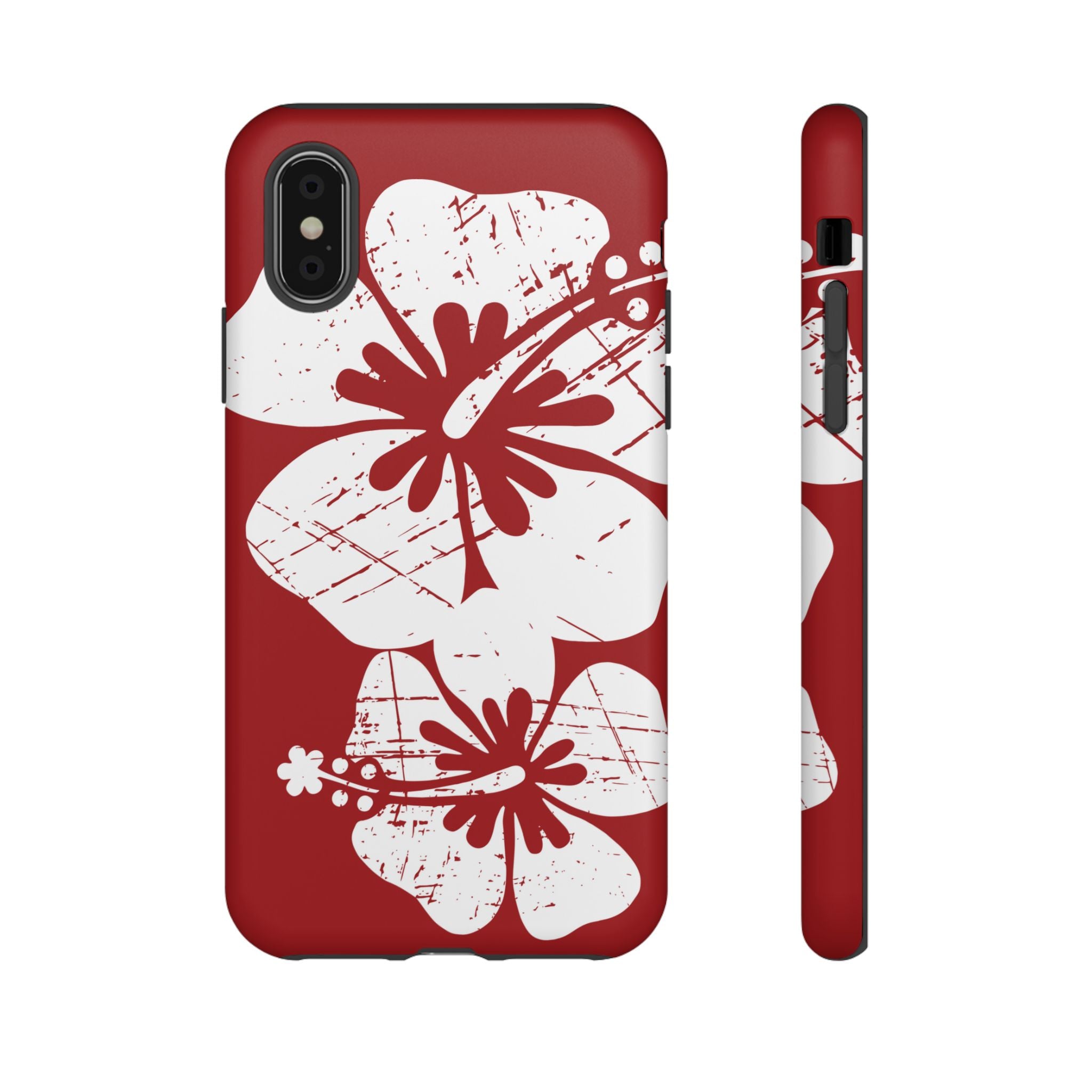 "The Classic Hibiscus" Phone Case - Destressed Red