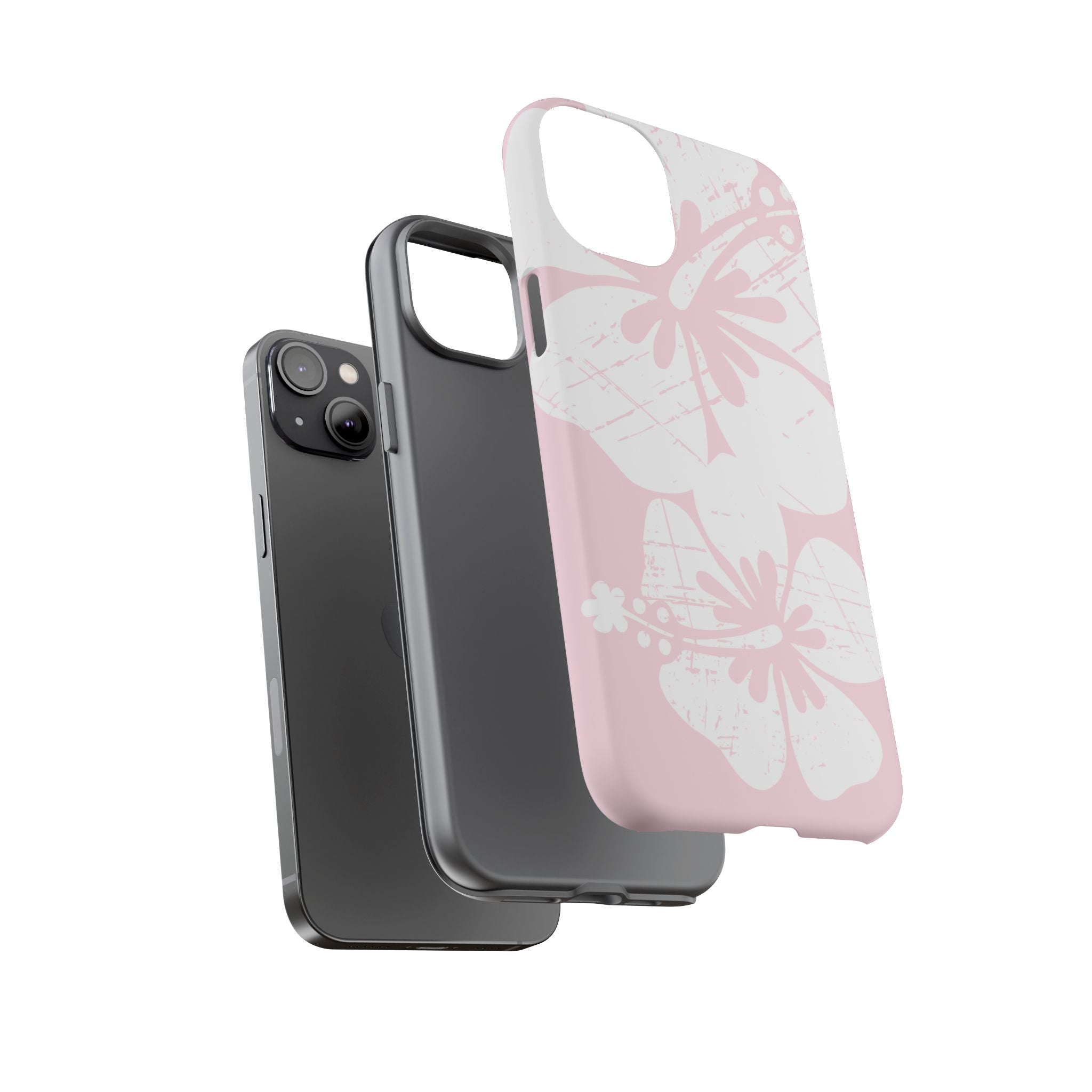 "The Classic Hibiscus" Phone Case - Distressed Pink