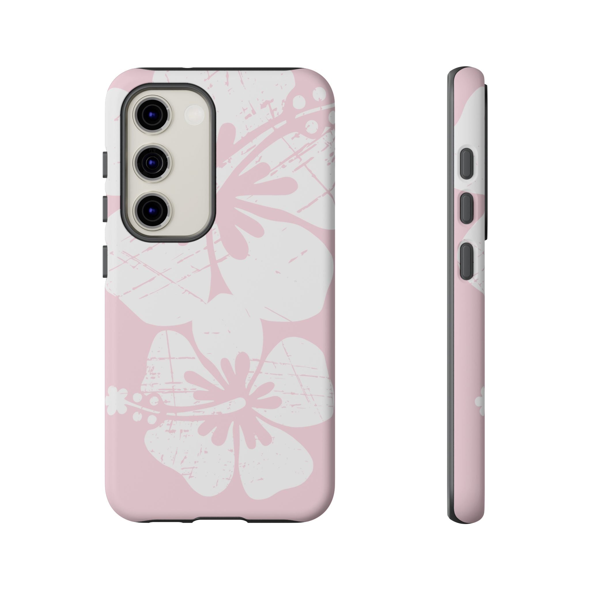 "The Classic Hibiscus" Phone Case - Distressed Pink