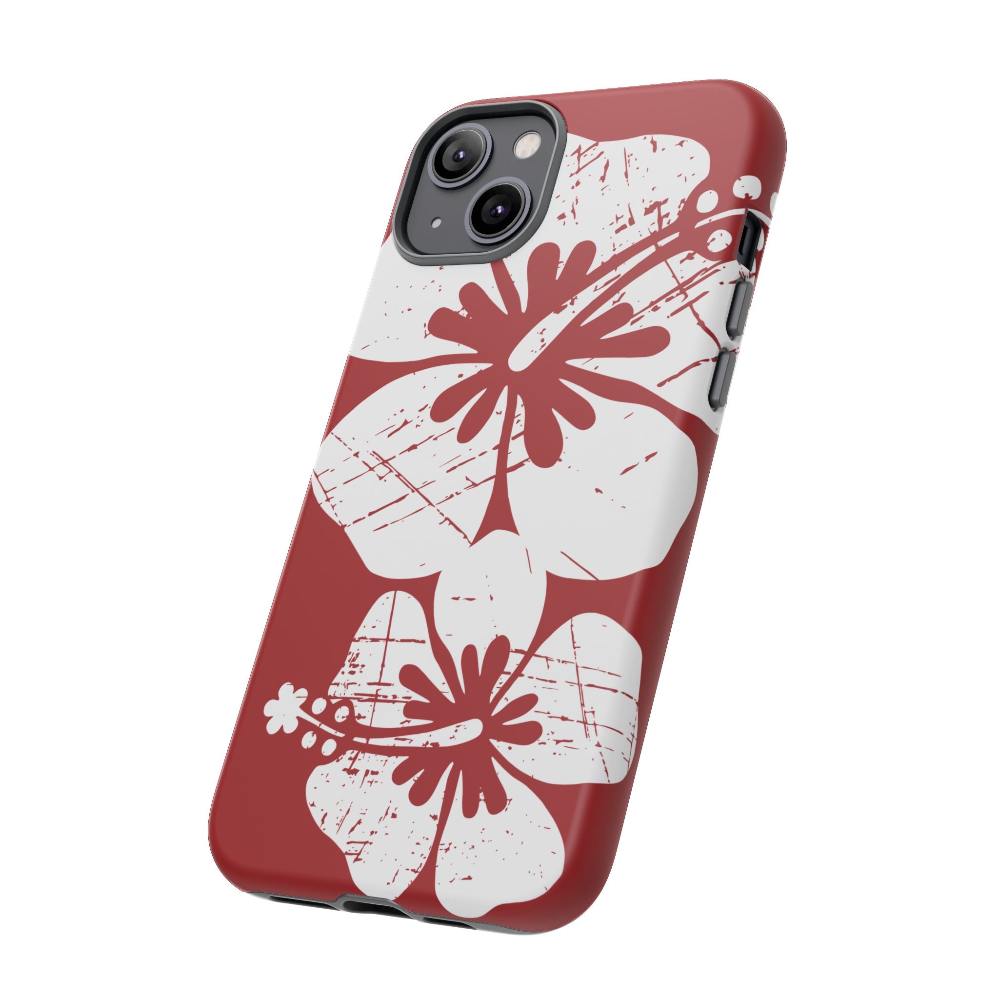 "The Classic Hibiscus" Phone Case - Destressed Red