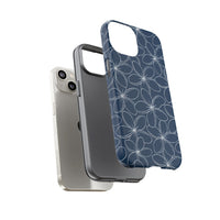 "Plumeria" Phone Case - Blue and White